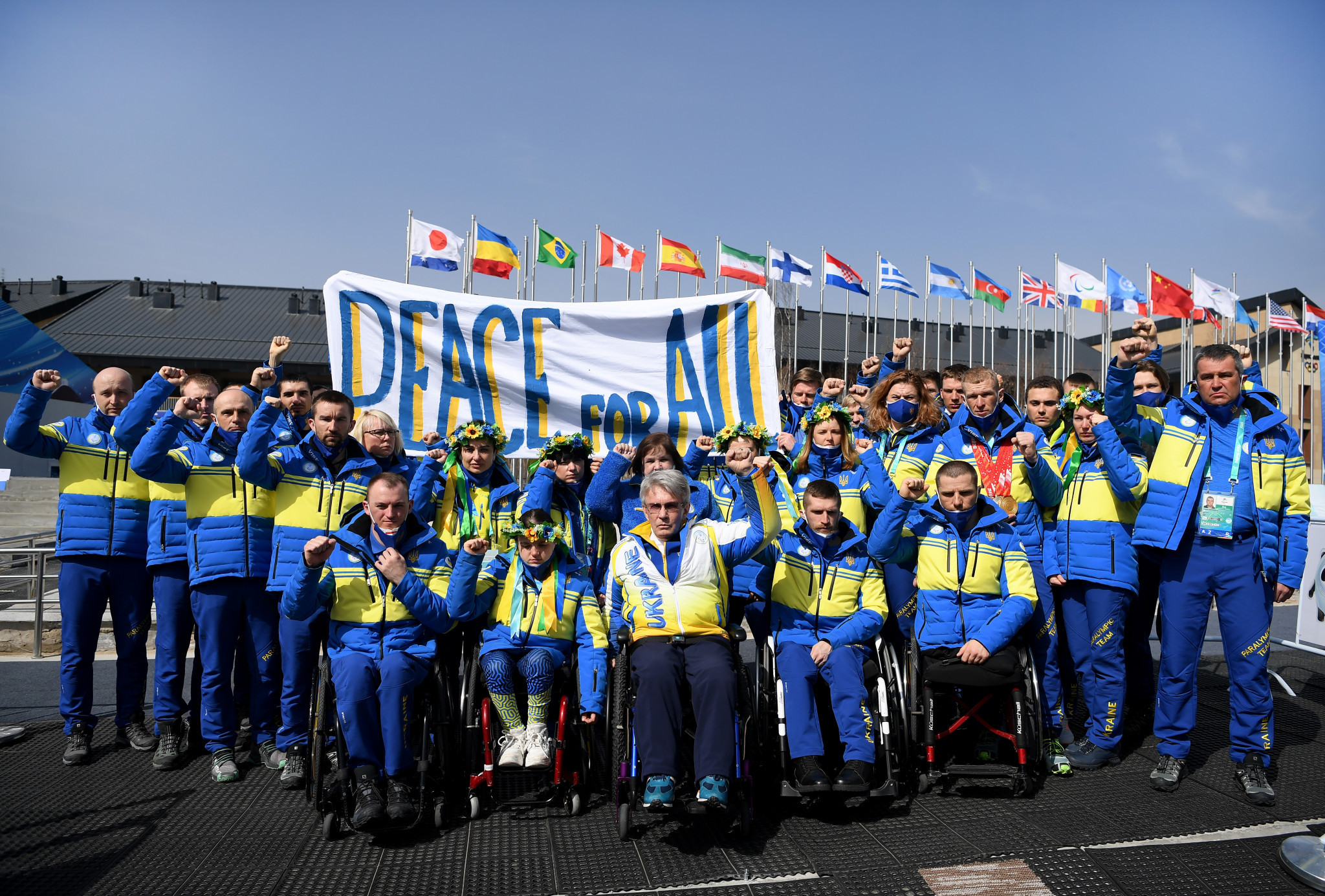 The Ukrainian Paralympic team have made their opposition to the Russian invasion clear ©Getty Images