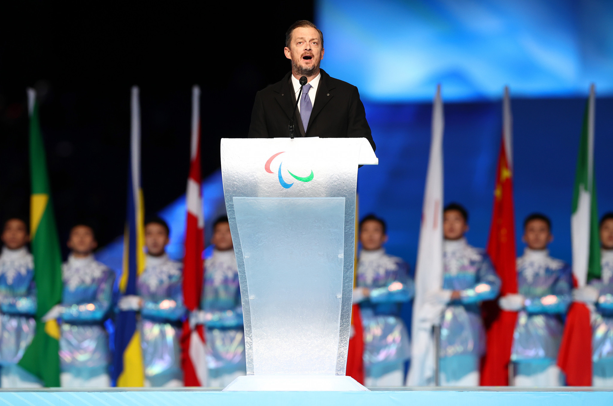 The IPC has received "zero" update, after it asked CCTV for "an official response" to reports it failed to translate part of Andrew Parsons' Opening Ceremony speech which called for peace ©Getty Images