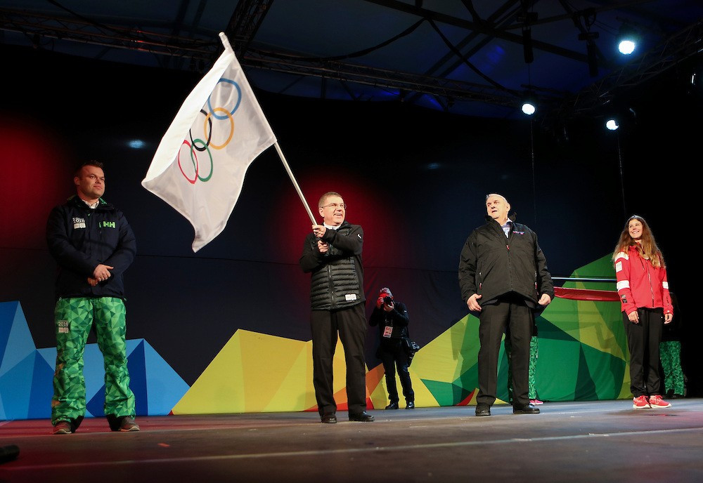 IOC President Thomas Bach was in attendance for a short and informal Closing Ceremony ©YIS/IOC