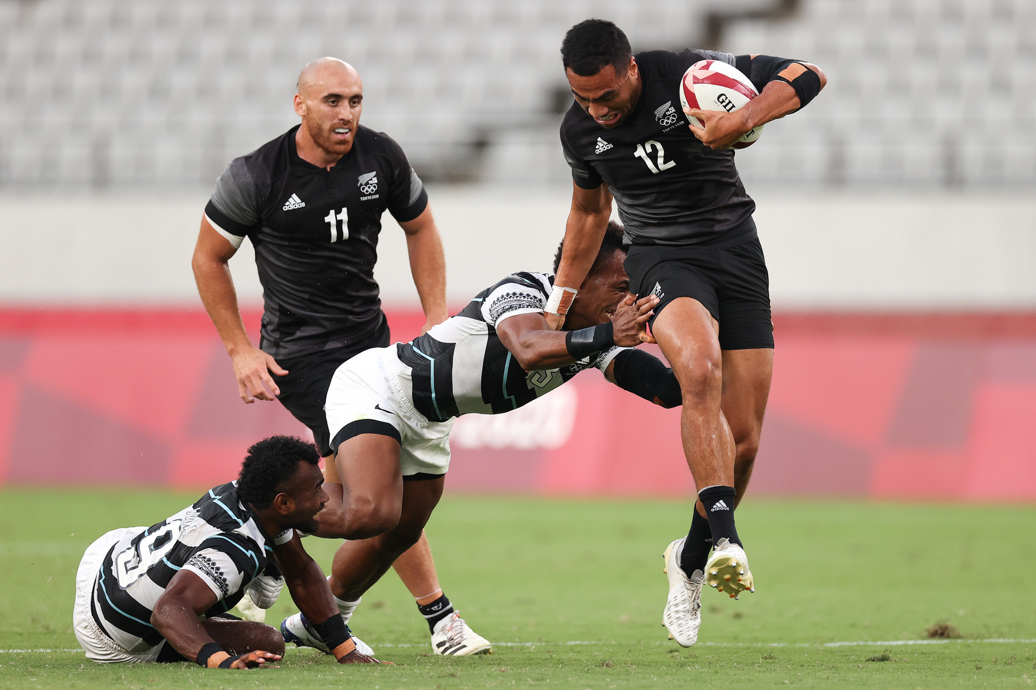 New Zealand’s men’s sevens rugby team are set to make their first appearance since losing to Fiji in the final of last year's Olympics in Tokyo ©Getty Images