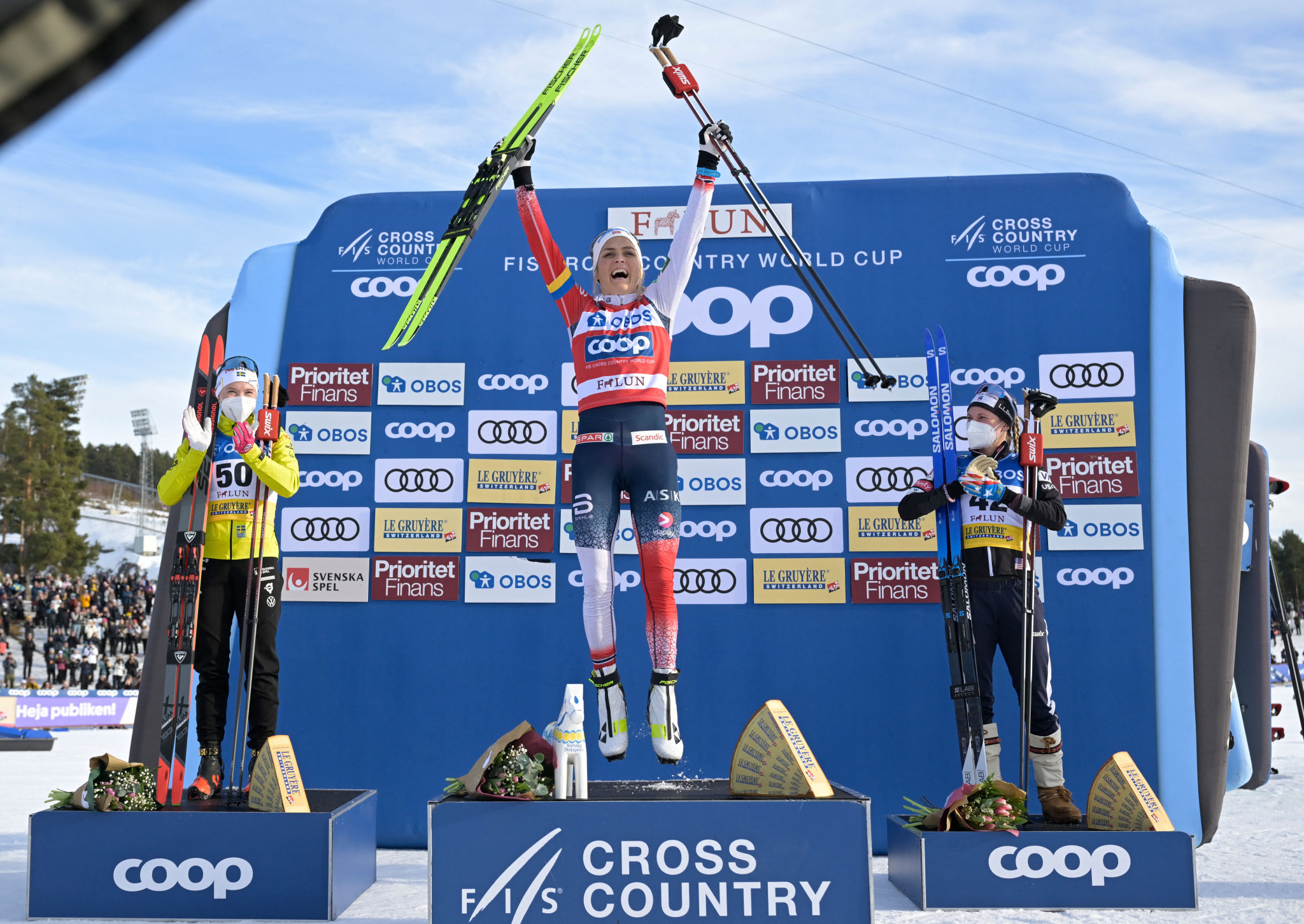 Therese Johaug earned her 100th World Cup win in her final race ©Getty Images