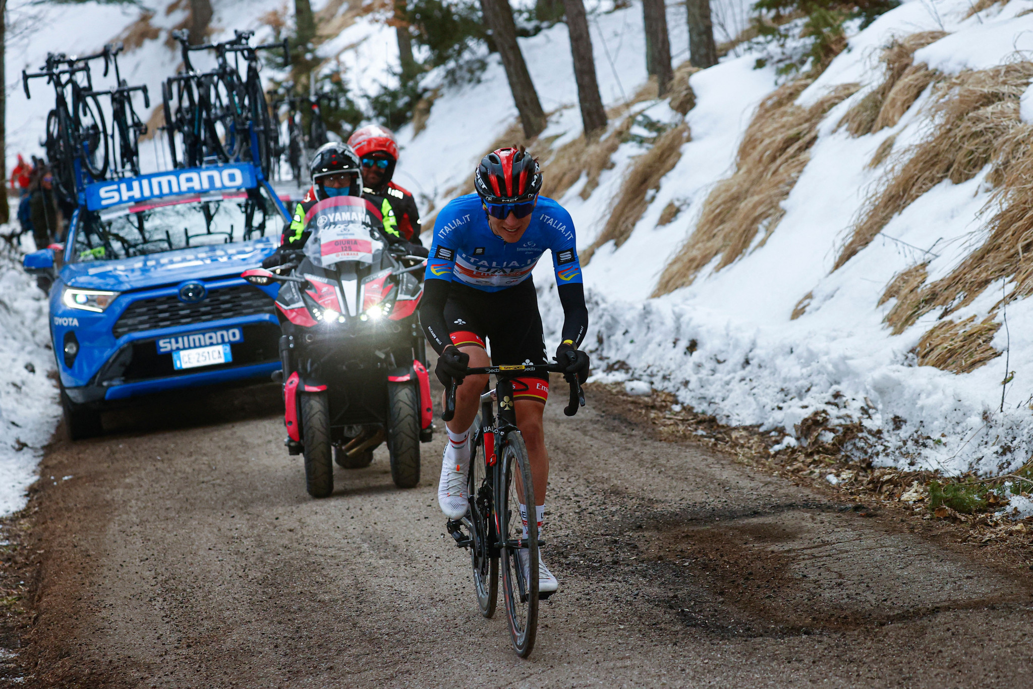 Slovenia'sbTadej Pogačar earned a solo victory on stage six of  Tirreno-Adriatico ©Getty Images