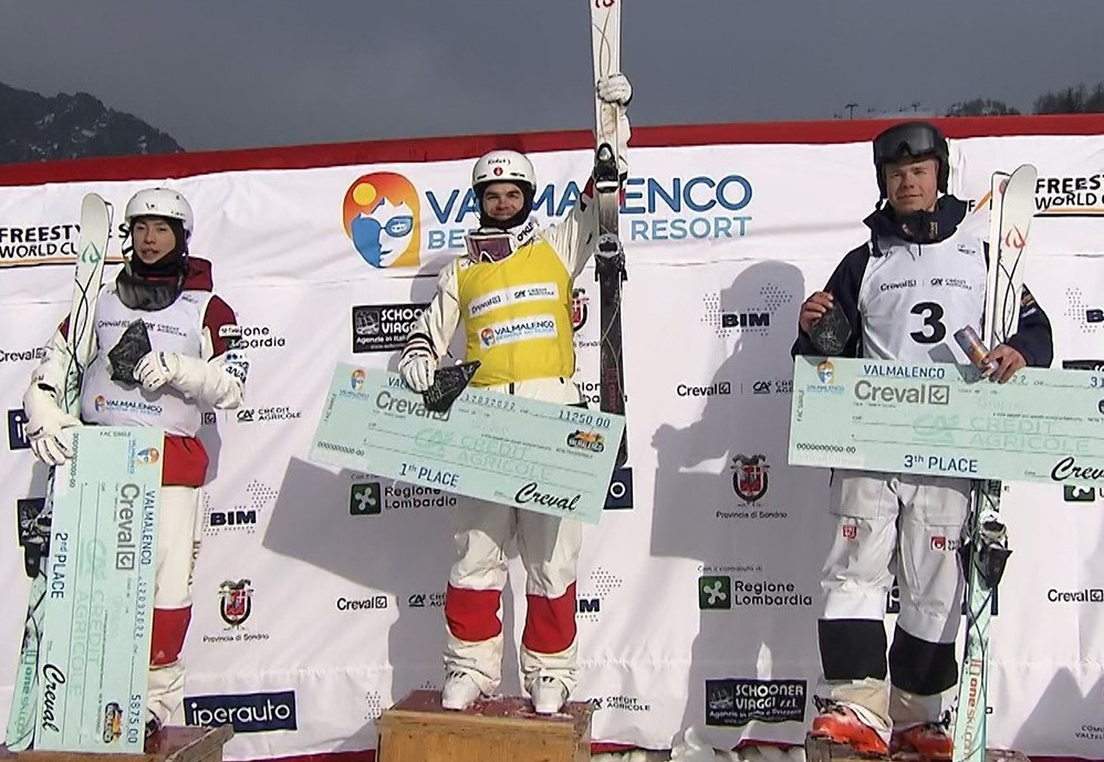 Olympic champions Kingsbury and Anthony claim gold medals in dual moguls at FIS Freestyle Ski World Cup in Italy