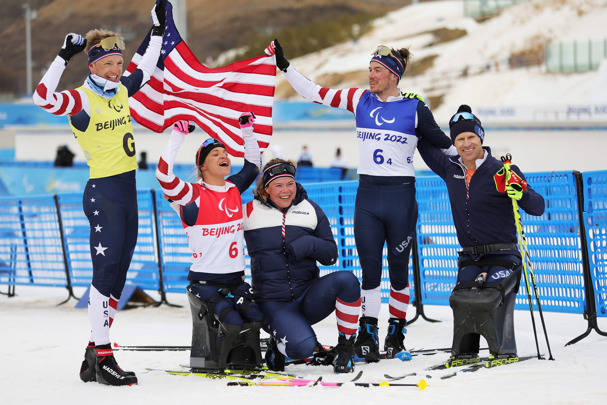 The United States won a first Beijing 2022 Winter Paralympic cross-country gold medal in the mixed relay ©Getty Images