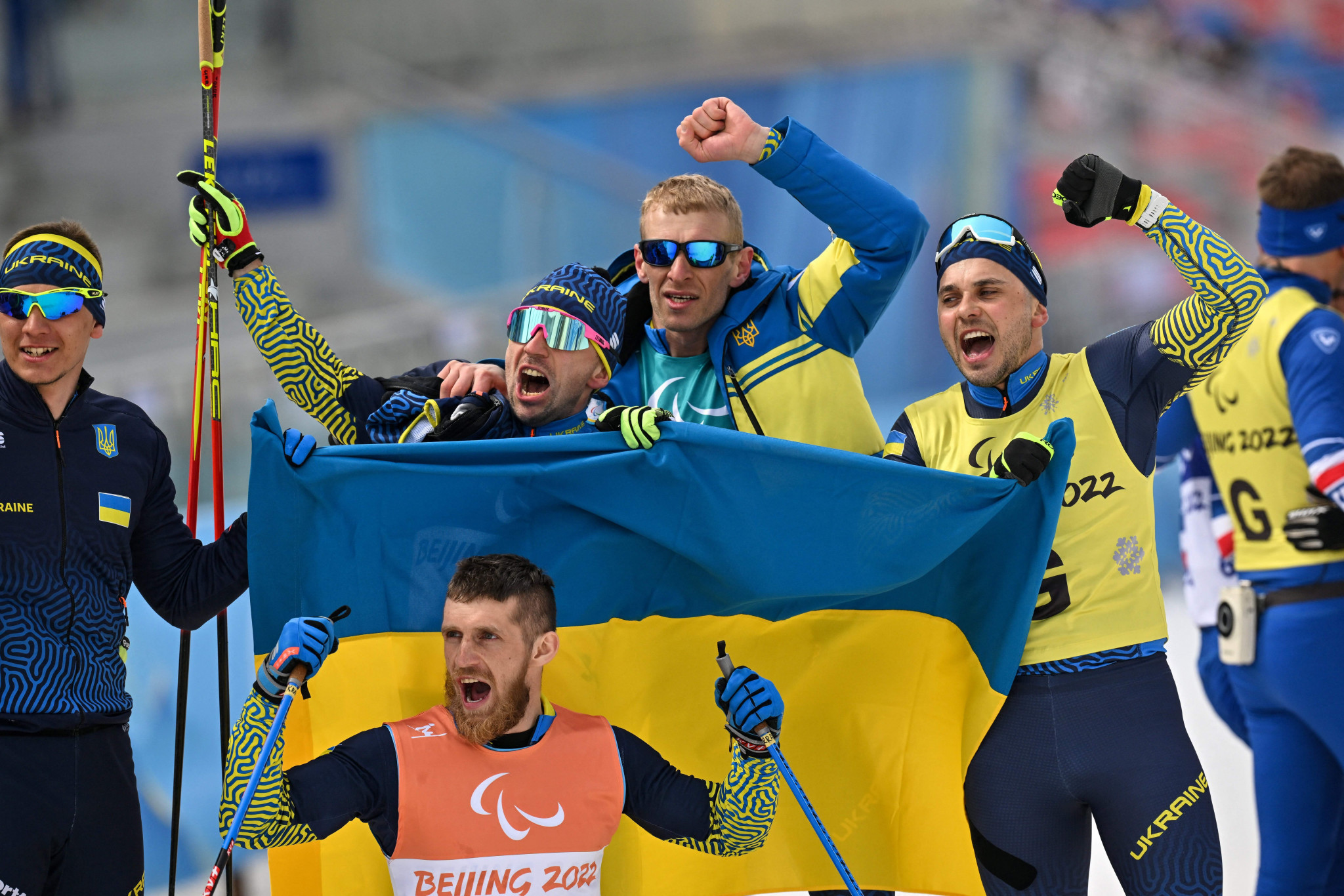 Ukraine won the open  4x2.5 kilometres relay in the cross-country skiing ©Getty Images