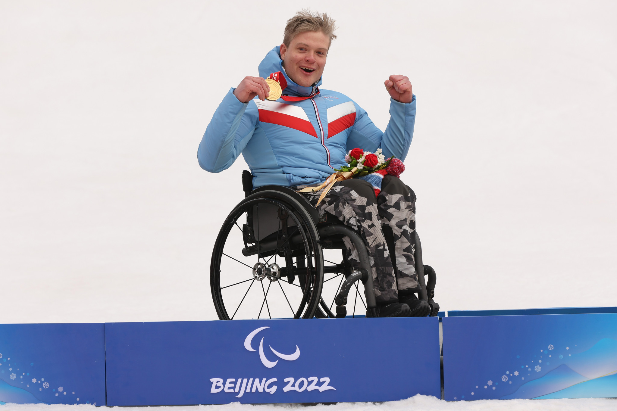 Norway's Jesper Pedersen was the only Paralympian to win four gold medals after triumphing in the Alpine skiing men's slalom sitting ©Getty Images