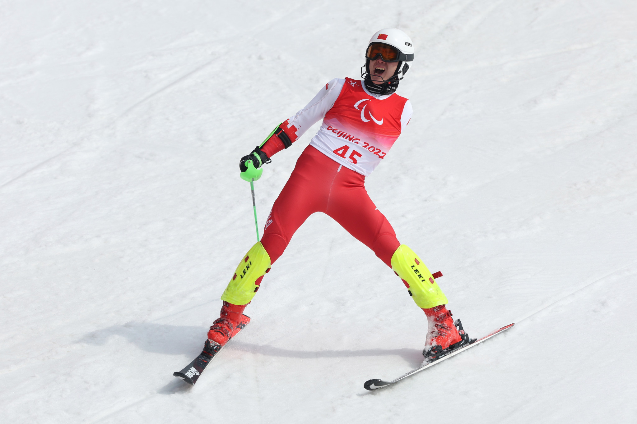 Liang Jingyi claimed the final medal for China with a silver in the Alpine skiing men's slalom standing ©Getty Images