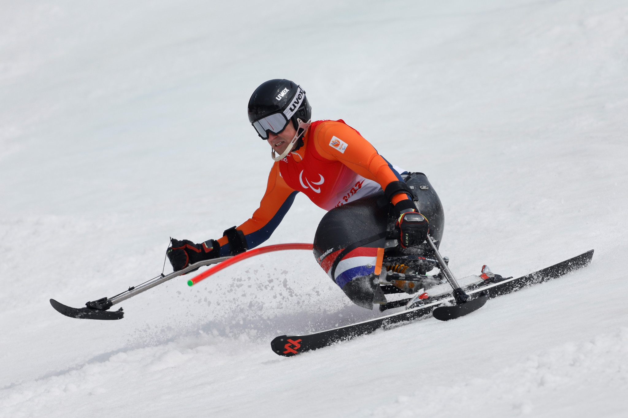Niels de Langen won The Netherlands' fourth medal of the Paralympics with a silver in the Alpine skiing men's slalom sitting ©Getty Images