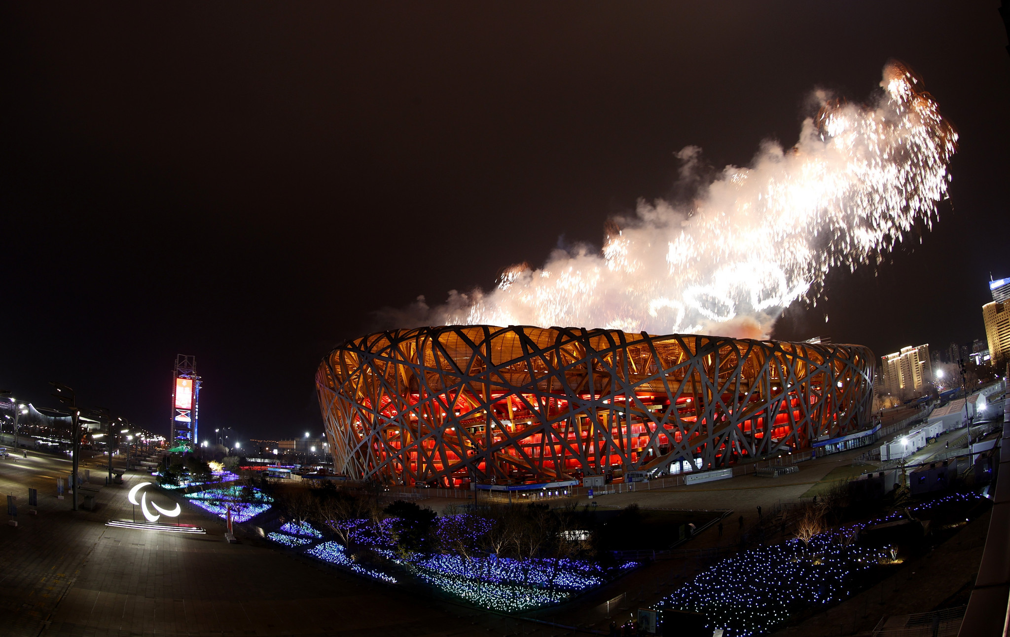 A fantastic firework display ended the Closing Ceremony as the Paralympic Flame was extinguished ©Getty Images