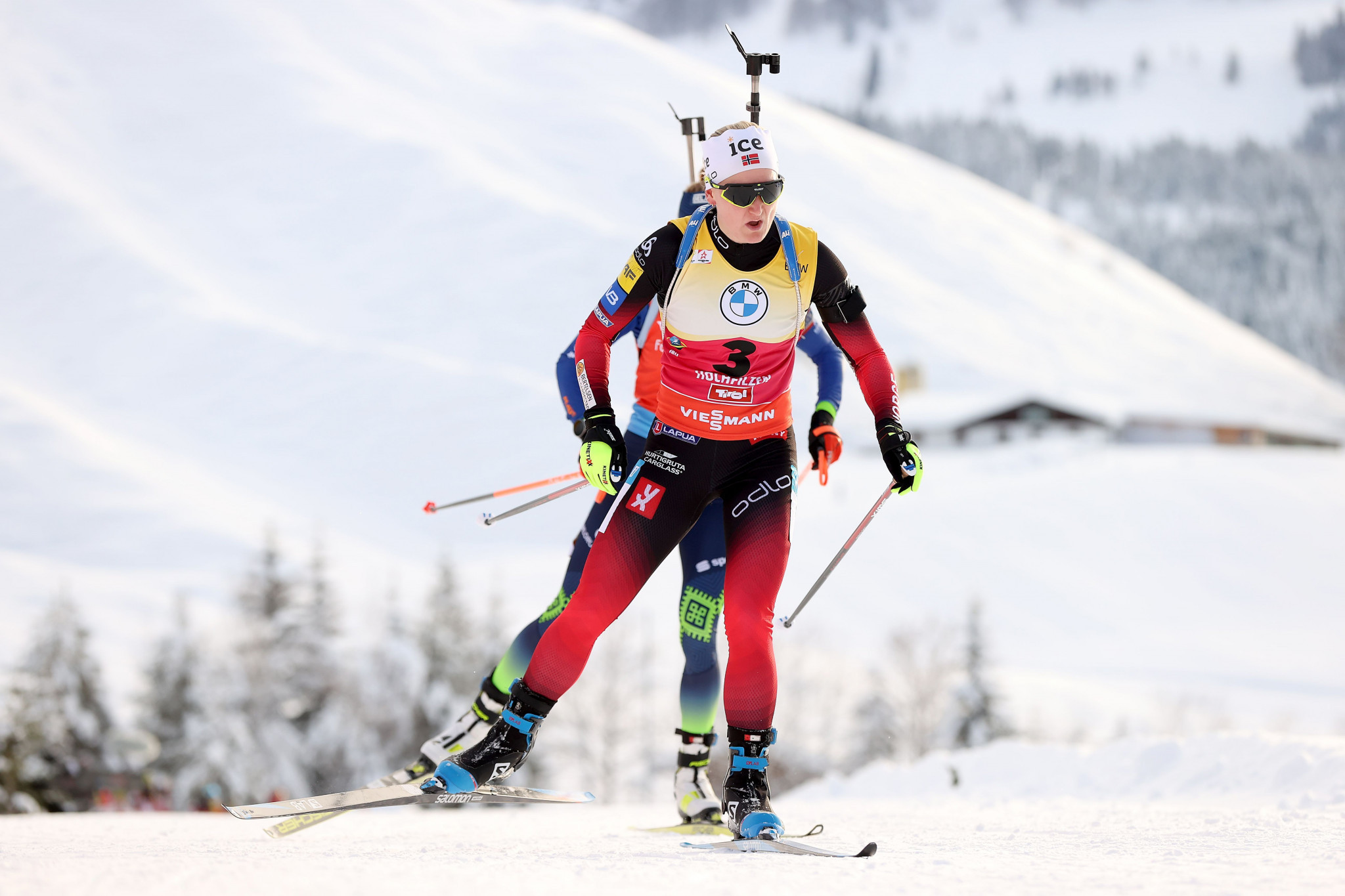 Norway's Marte Olsbu Røiseland won the single mixed relay today with Sturla Holm Lægreid ©Getty Images
