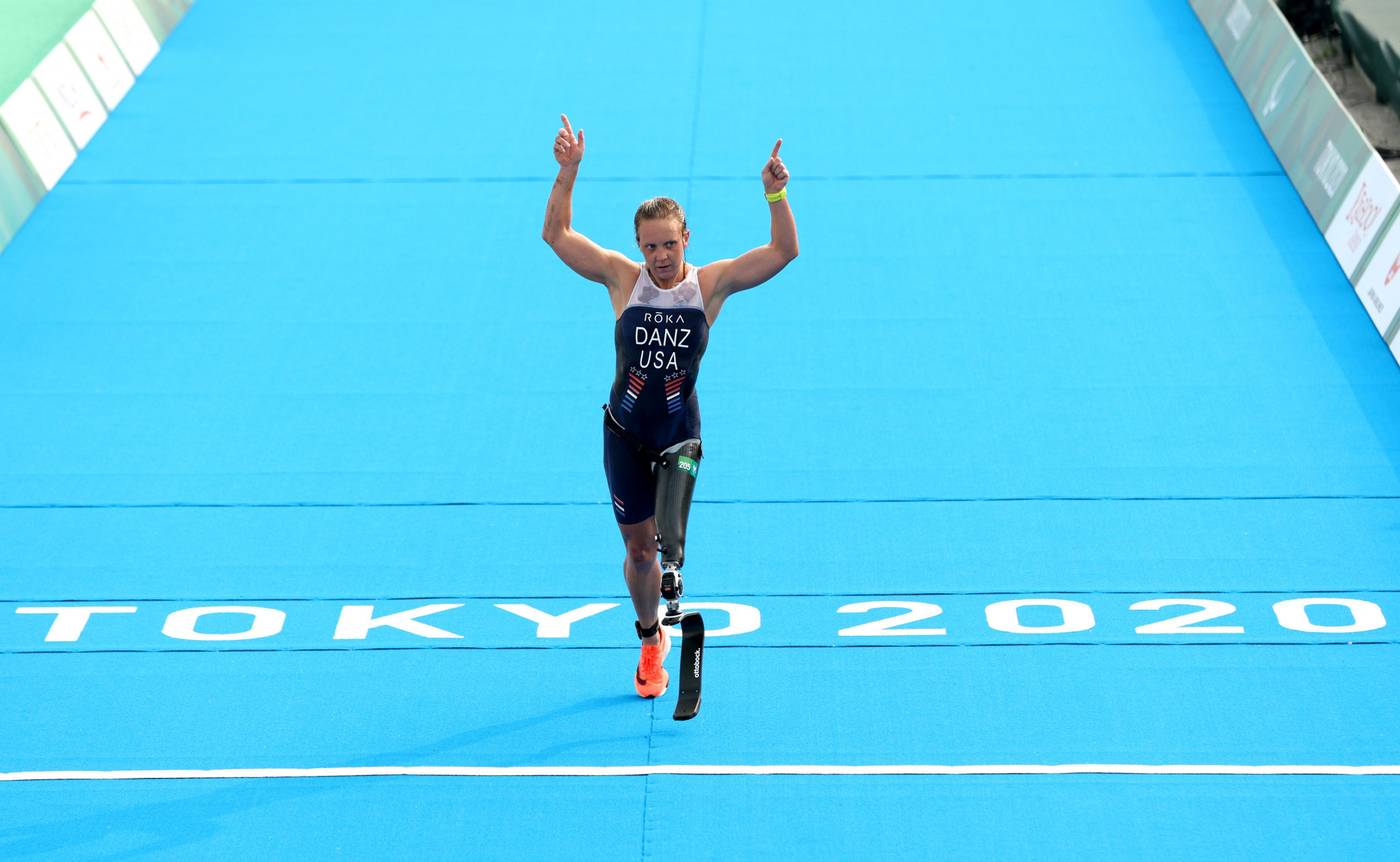 Paralympic silver medallist Hailey Danz earned the women's PTS2 title at the Americas Triathlon Para Championships in Sarasota-Bradenton ©Getty Images