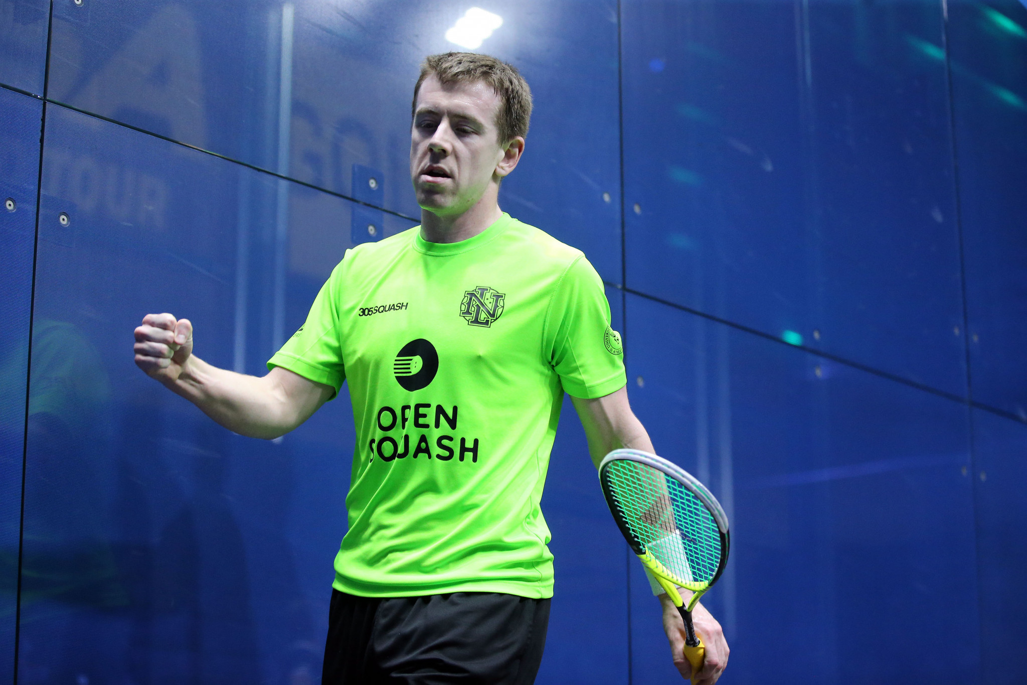 England's world number 36 Nathan Lake knocked out the much higher-ranked Gregoire Marche of France in the opening round of the GillenMarkets Canary Wharf Classic in London ©PSA