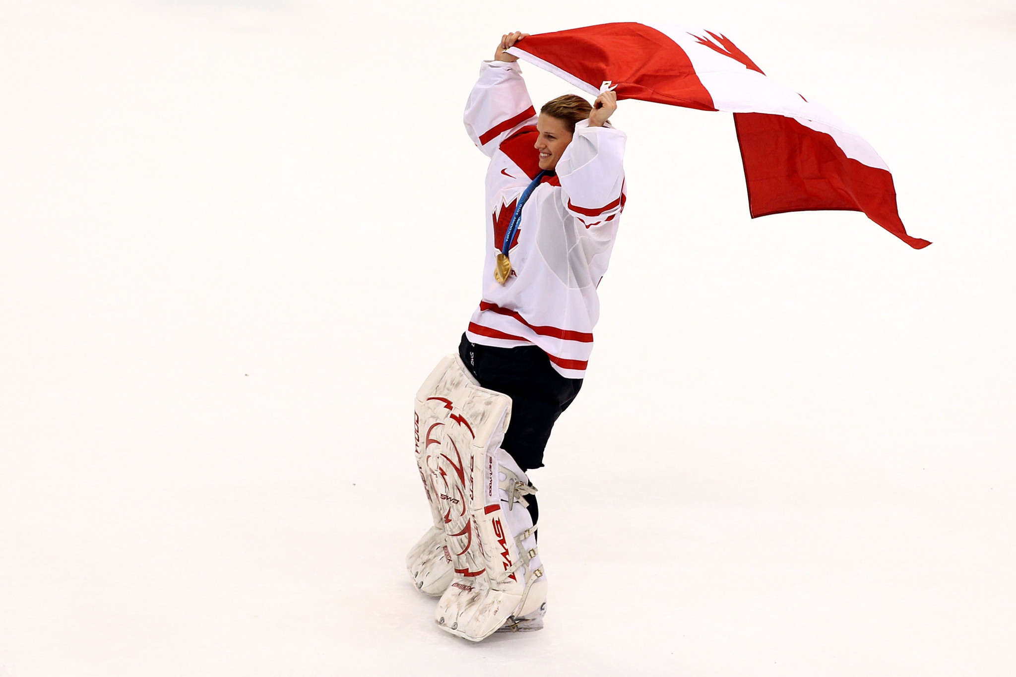 Kim St-Pierre won three successive Olympic titles as Canada's goaltender ©Getty Images