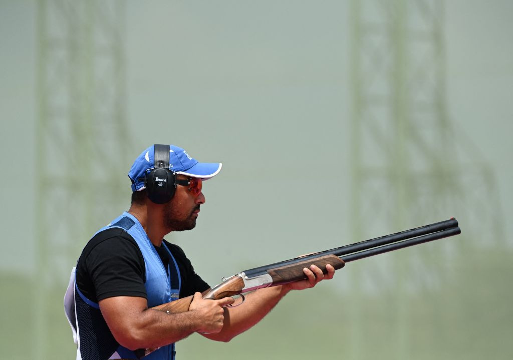 Egypt's triple Olympian Azmy Mehelba won the men's skeet title at the ISSF World Cup in Nicosia ©Getty Images