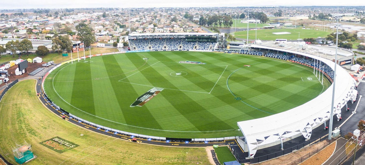 The Mars Stadium in Ballarat is an early contender to host the athletics when Victoria hosts the 2026 Commonwealth Games ©AFL
