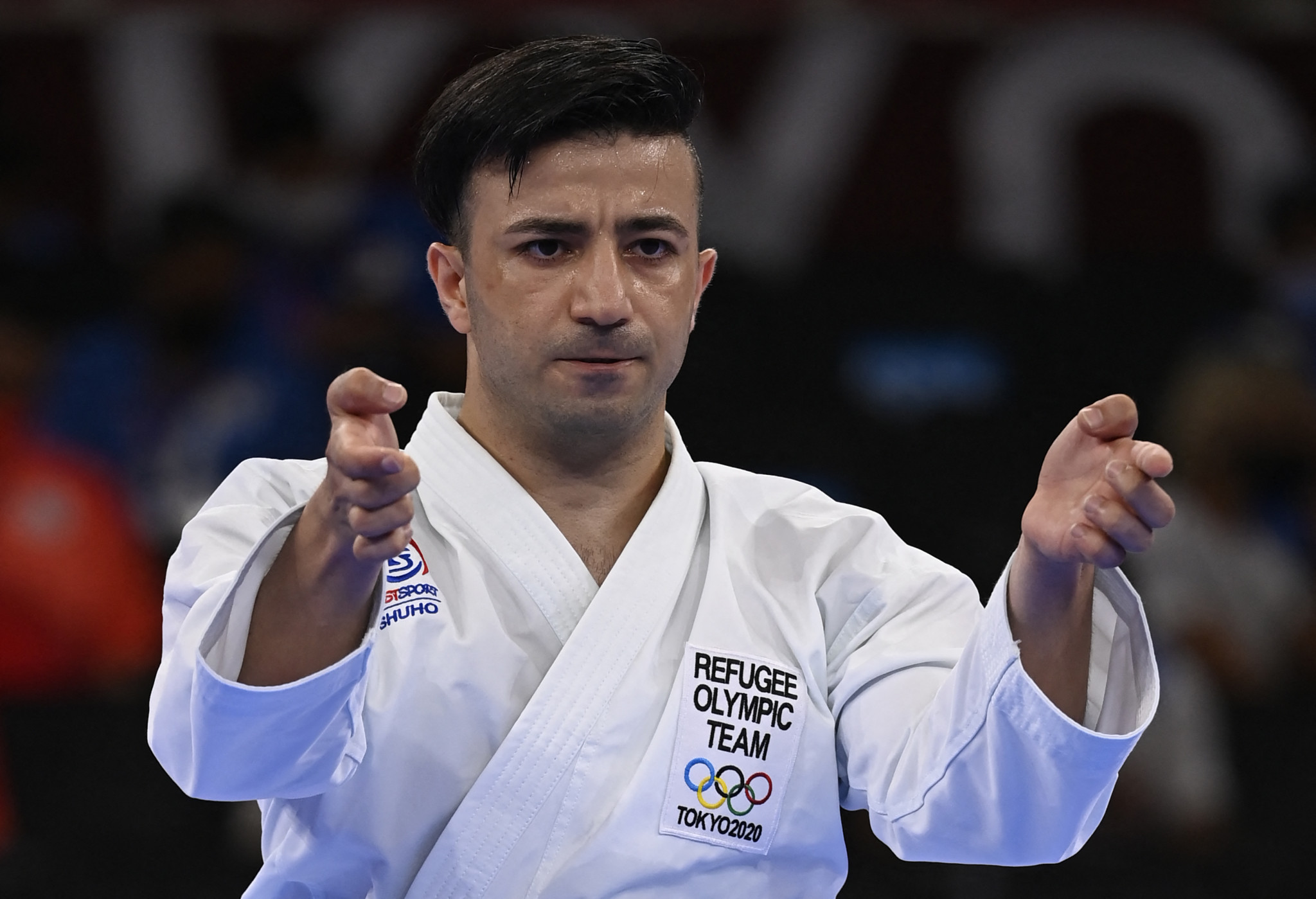 Karateka Wael Shueb was a Refugee Olympic Team member in Tokyo © Getty Images