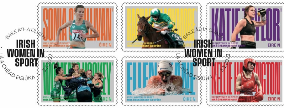 The Irish postal service An Post has released a series of stamps featuring some of the country's top female sports stars to mark International Women's Day ©An Post