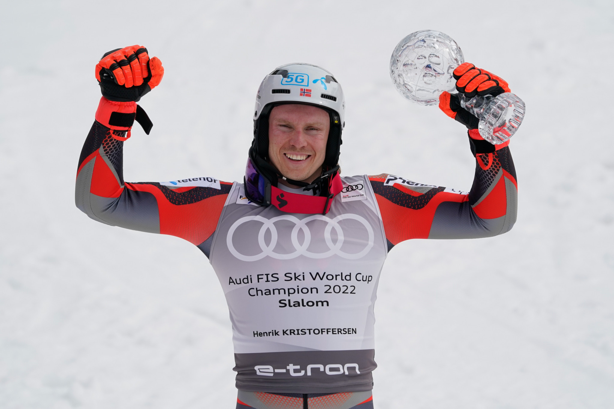 A second-placed finish in Méribel was enough for Norway's Henrik Kristoffersen to capture the men's slalom Crystal Globe ©Getty Images