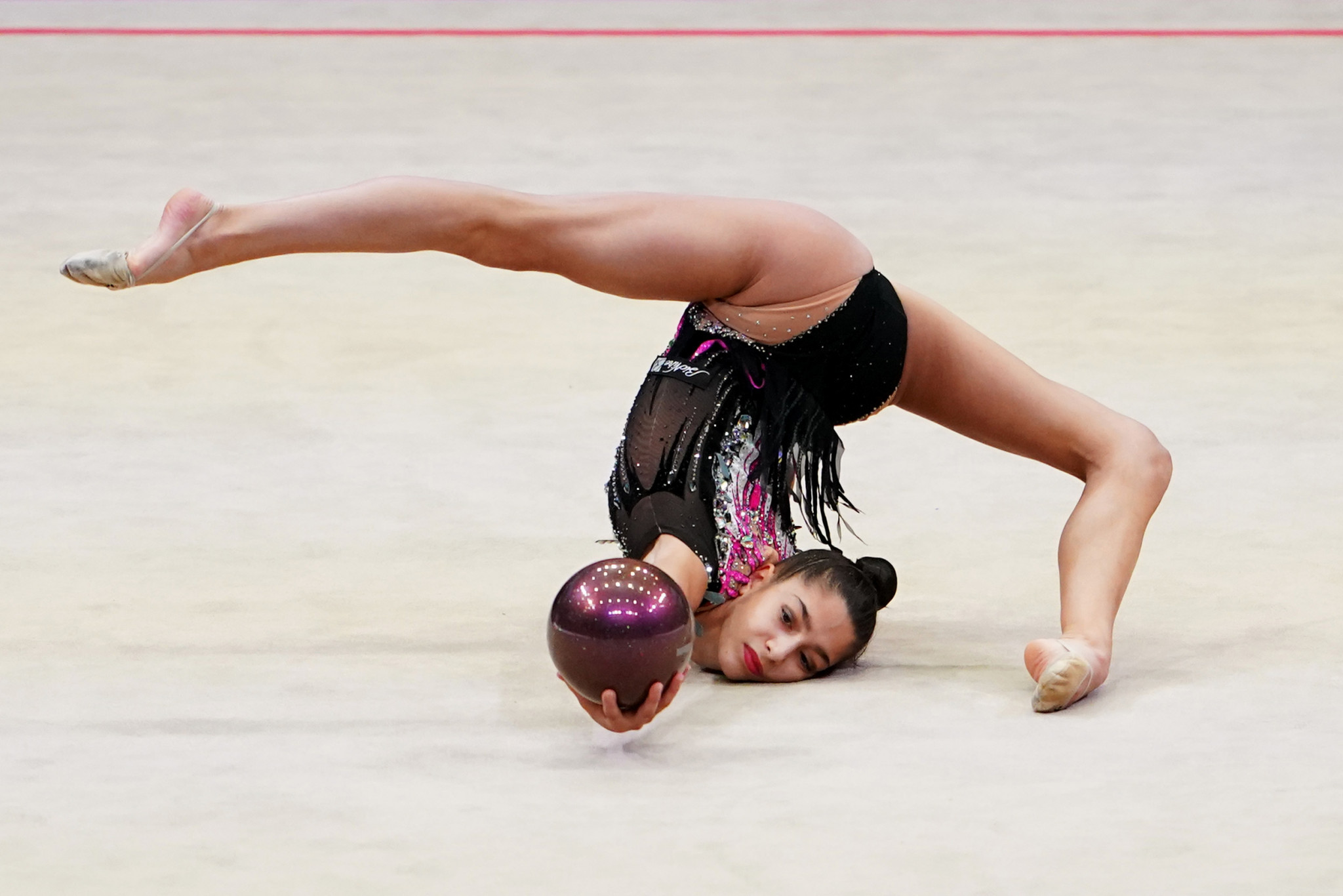 Sofia Raffaeli earned apparatus titles in the ball and clubs events as the Rhythmic Gymnastics World Cup in Athens concluded today ©Getty Images