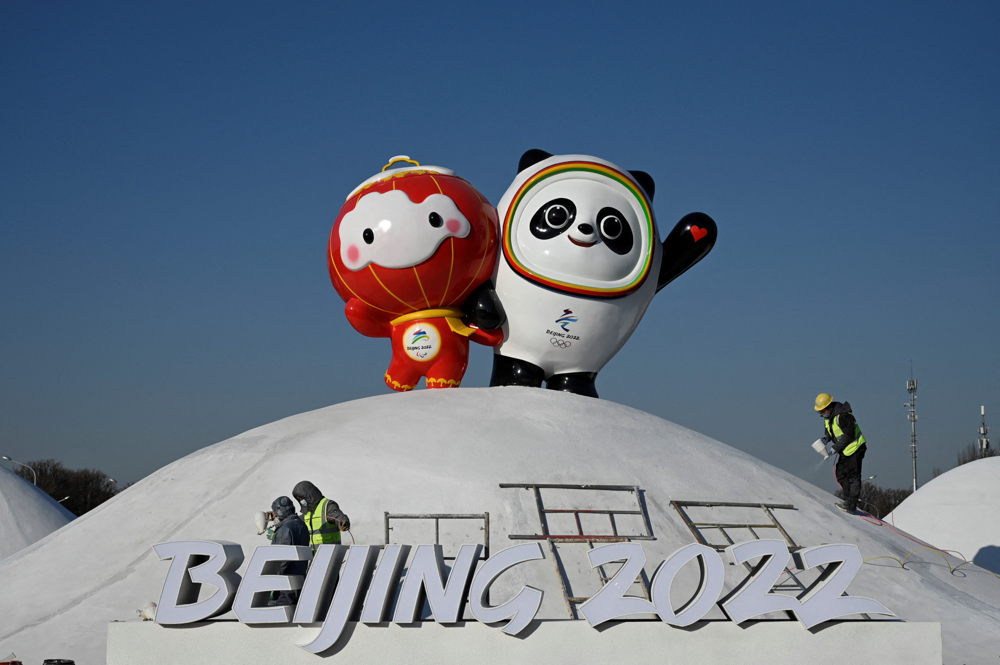 Mascots proved popular and sold out quickly at last month's Beijing 2022 Winter Olympics ©Getty Images