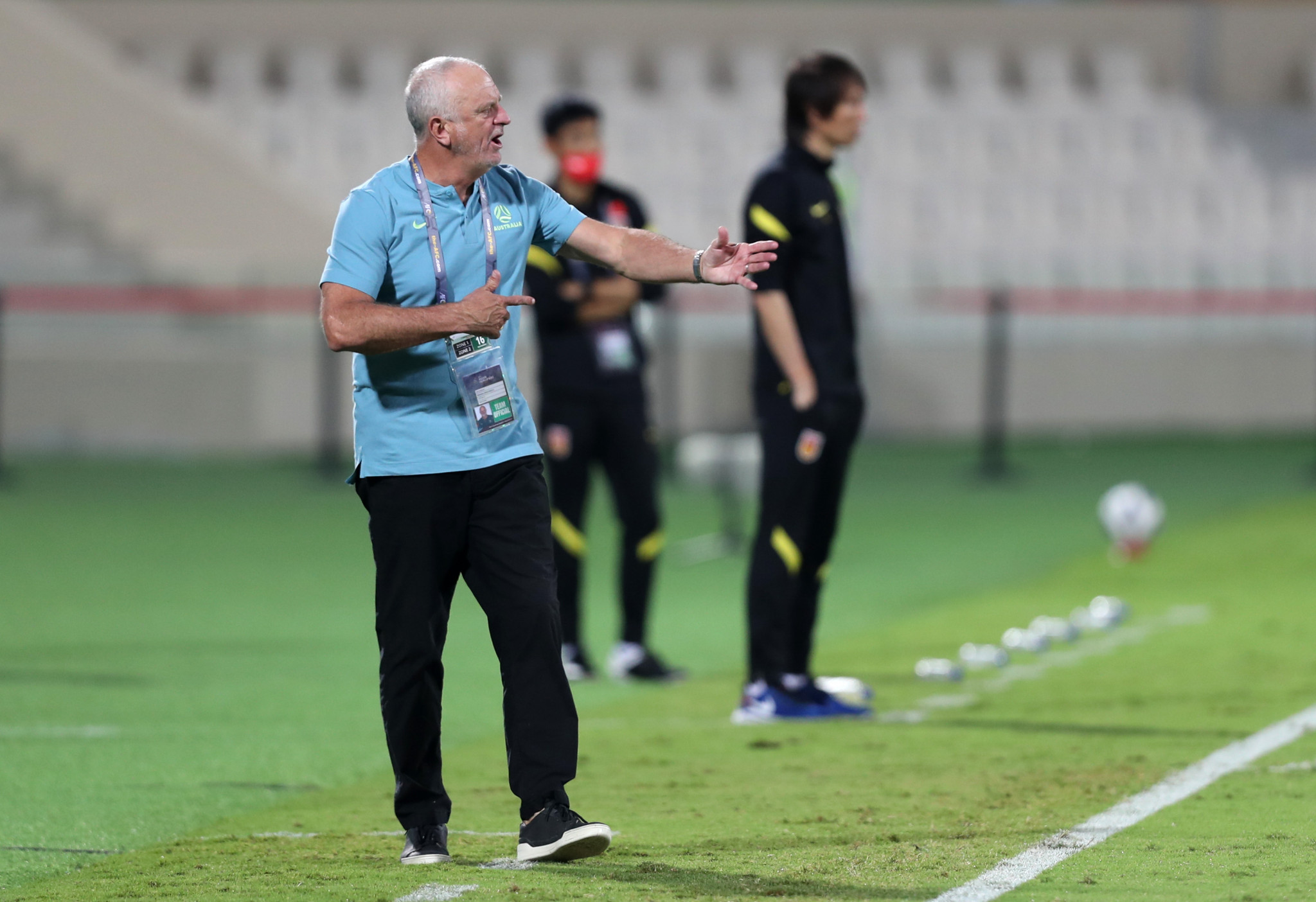 Graham Arnold is seeking to guide Australia to its fifth consecutive FIFA World Cup but preparations have been overshadowed after he broke COVID-19 self-isolation rules ©Getty Images