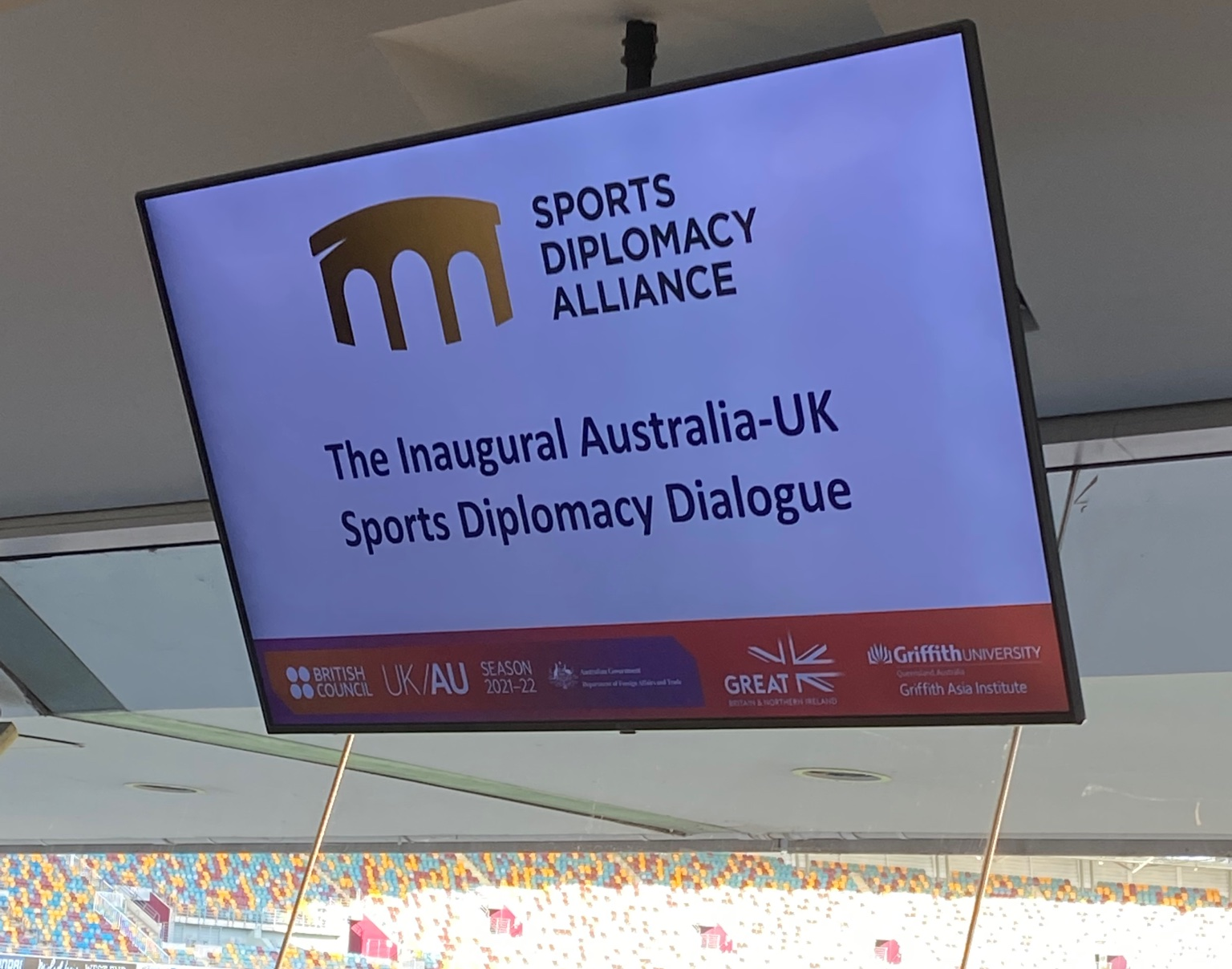 An inaugural Australia-UK Sports Diplomacy Dialogue event took place at the Gabba ©Twitter