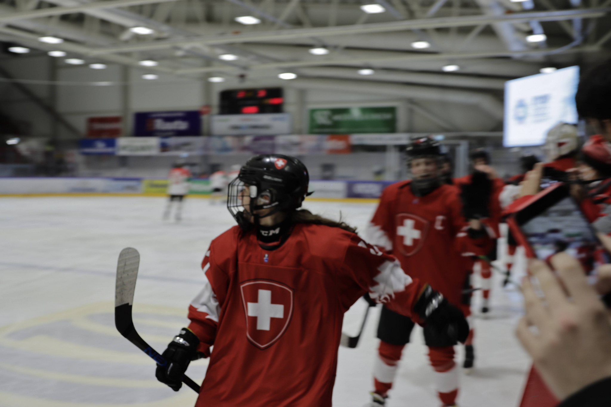 Switzerland failed to build on their winning start in the girls' ice hockey, losing 4-1 to Czech Republic in Kajaani ©Nejat Volkan Polat/EYOF 2022 Vuokatti