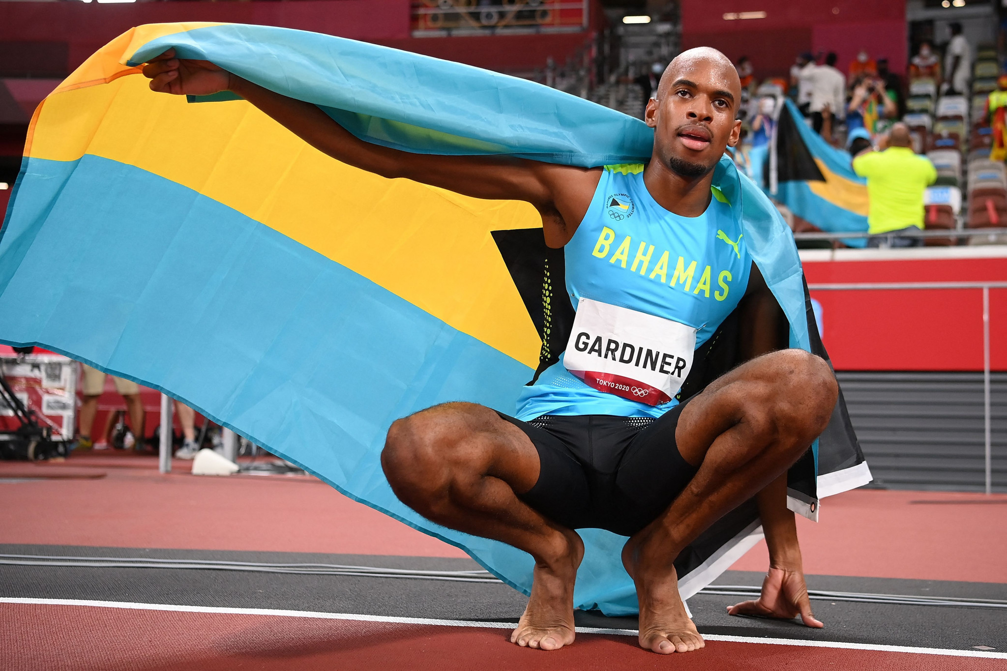 Steven Gardiner won the men's 400 metres at Tokyo 2020 ©Getty Images