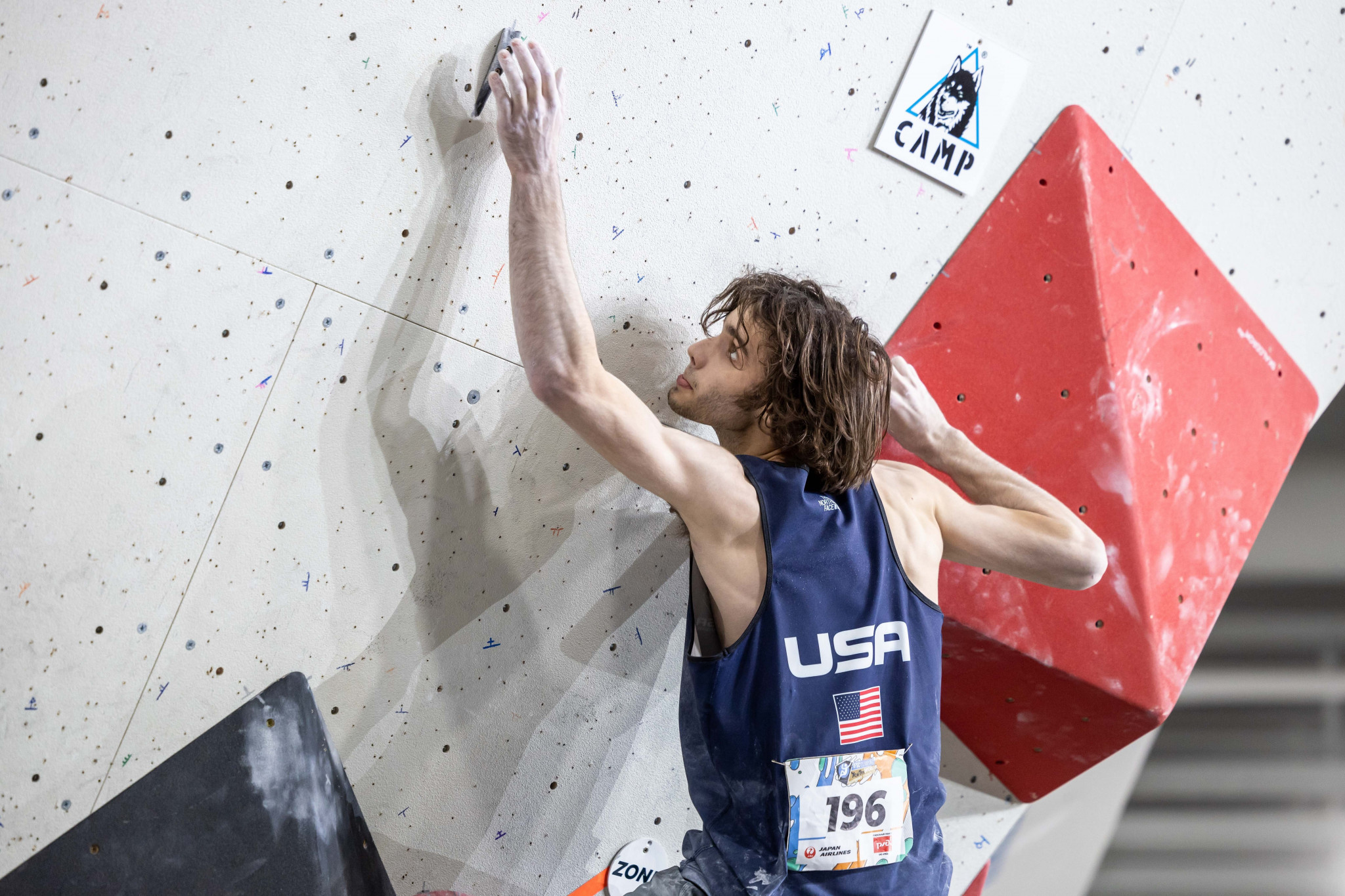 Isaac Leff of the United States competes at last year's IFSC Youth World Championships in Voronezh ©Jan Virt/IFSC