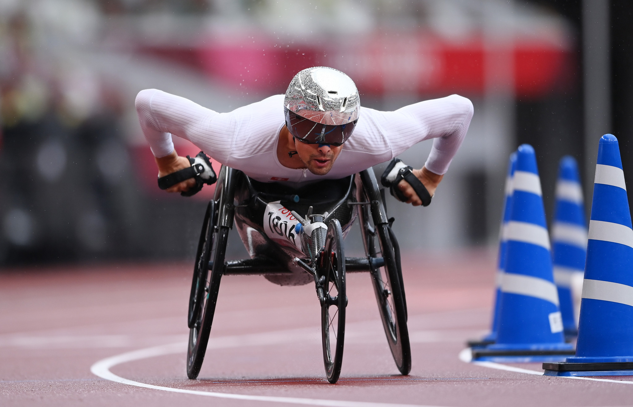 Marcel Hug broke the men's T54 5,000m world record in Dubai ©Getty Images