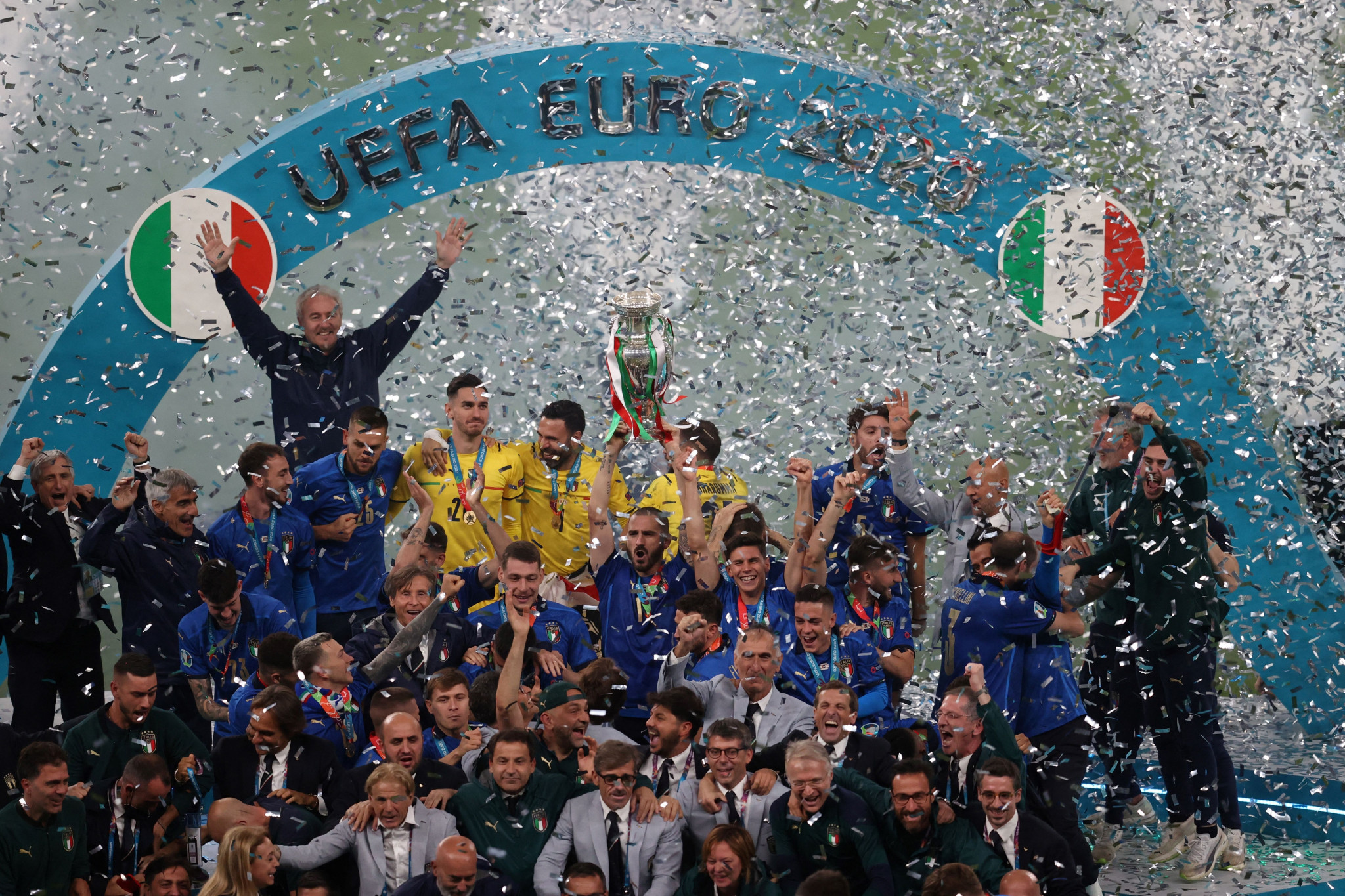 Italy beat England in the final to lift the UEFA Euro 2020 trophy at the Wembley Stadium in England last year ©Getty Images 