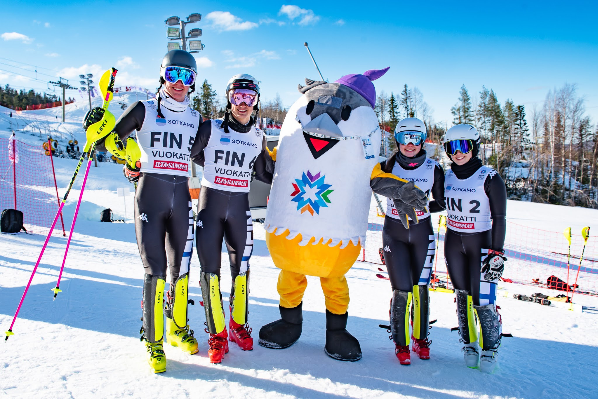 After winning the boys' and girls' slalom events, hosts Finland had to settle for bronze in the mixed team parallel ©Hannu Kilpeläinen/EYOF 2022 Vuokatti