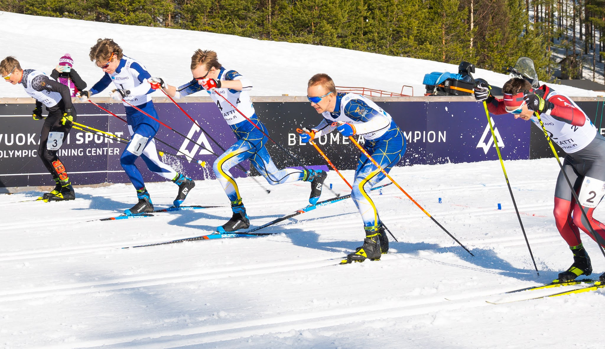 Cross-country skiing sprints were held over 1.1km today at the Vuokatti Sport Biathlon Stadium ©Justus Pietikäinen/EYOF 2022 Vuokatti