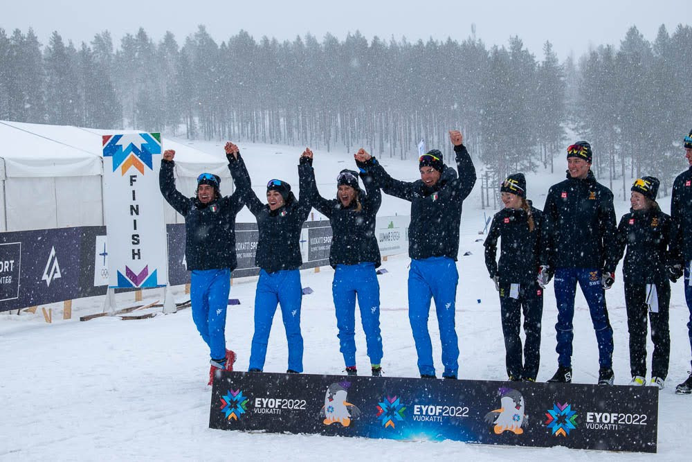 The 2023 Winter EYOF hosts Italy took five golds at this year's Festival, and claimed silver in the cross-country skiing mixed relay ©Veikko Peräkorpi/EYOF 2022 Vuokatti