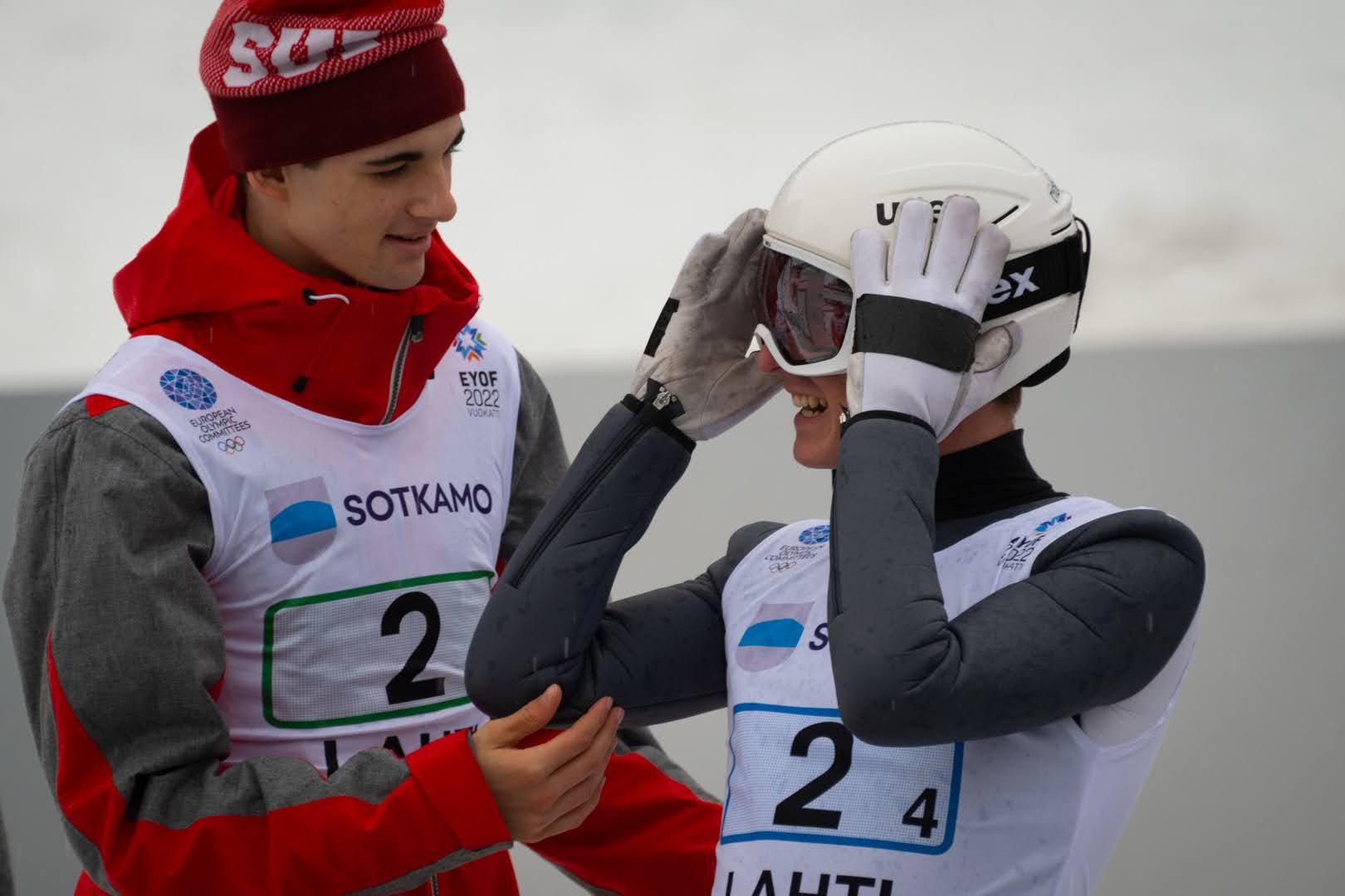 Switzerland placed third in the mixed team ski jumping ©Thomas Parviainen/EYOF 2022 Vuokatti