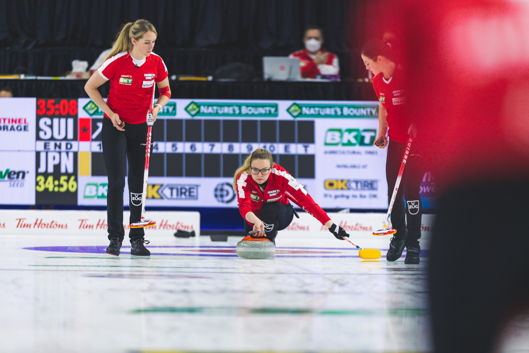 Switzerland have won 12 consecutive matches at the World Women's Curling Championship ©WCF