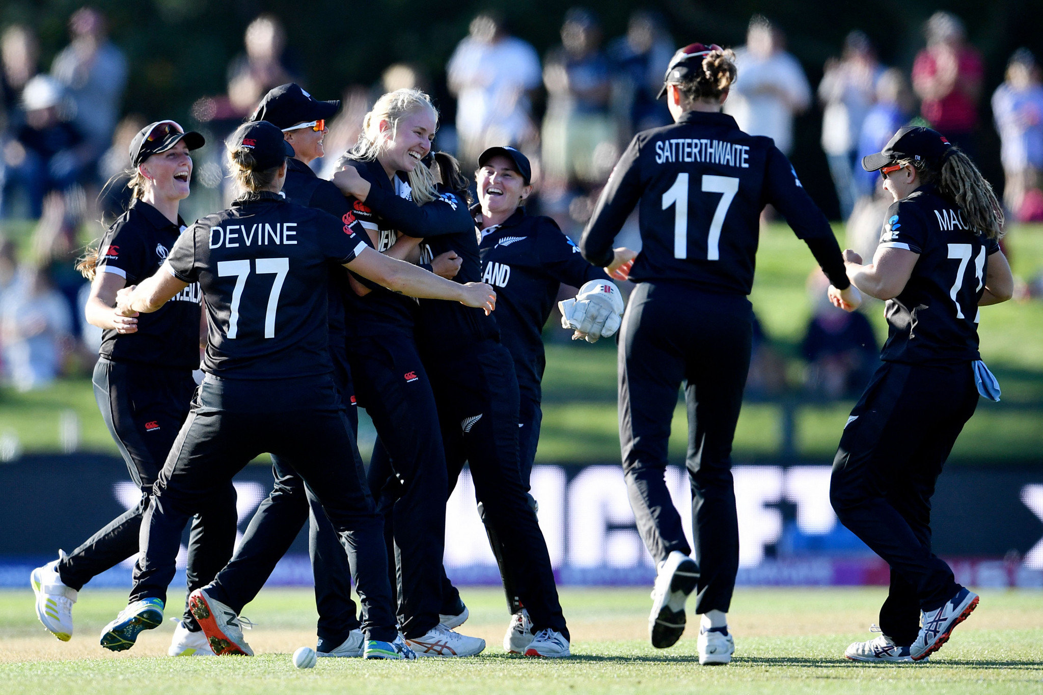 Hannah Rowe took five wickets in New Zealand's win against Pakistan ©Getty Images
