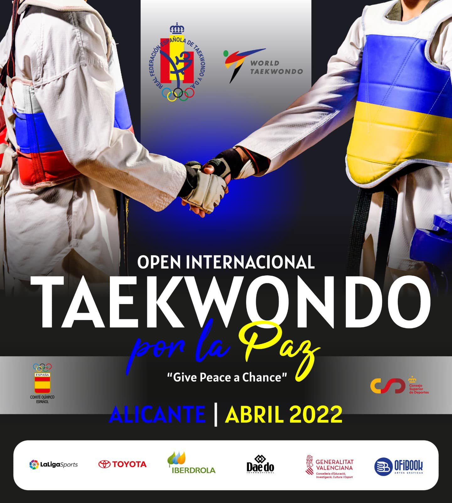 The Royal Spanish Taekwondo Federation is hosting an event in Alicante to help refugees from Ukraine ©RFET