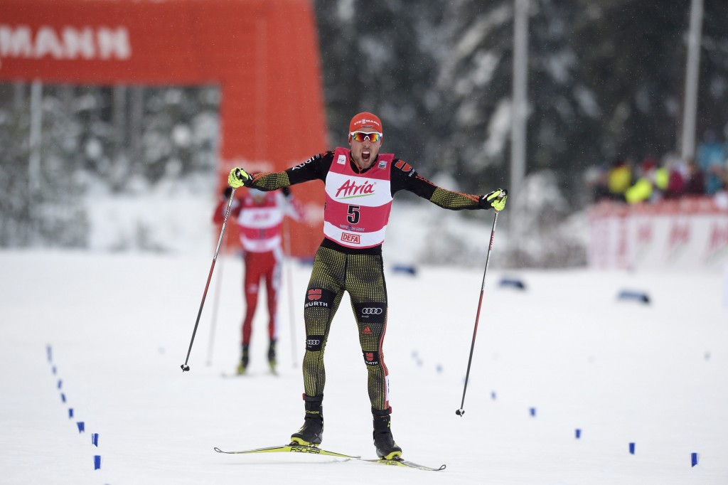 Johannes Rydzek won a World Cup race for the first time this season ©Getty Images