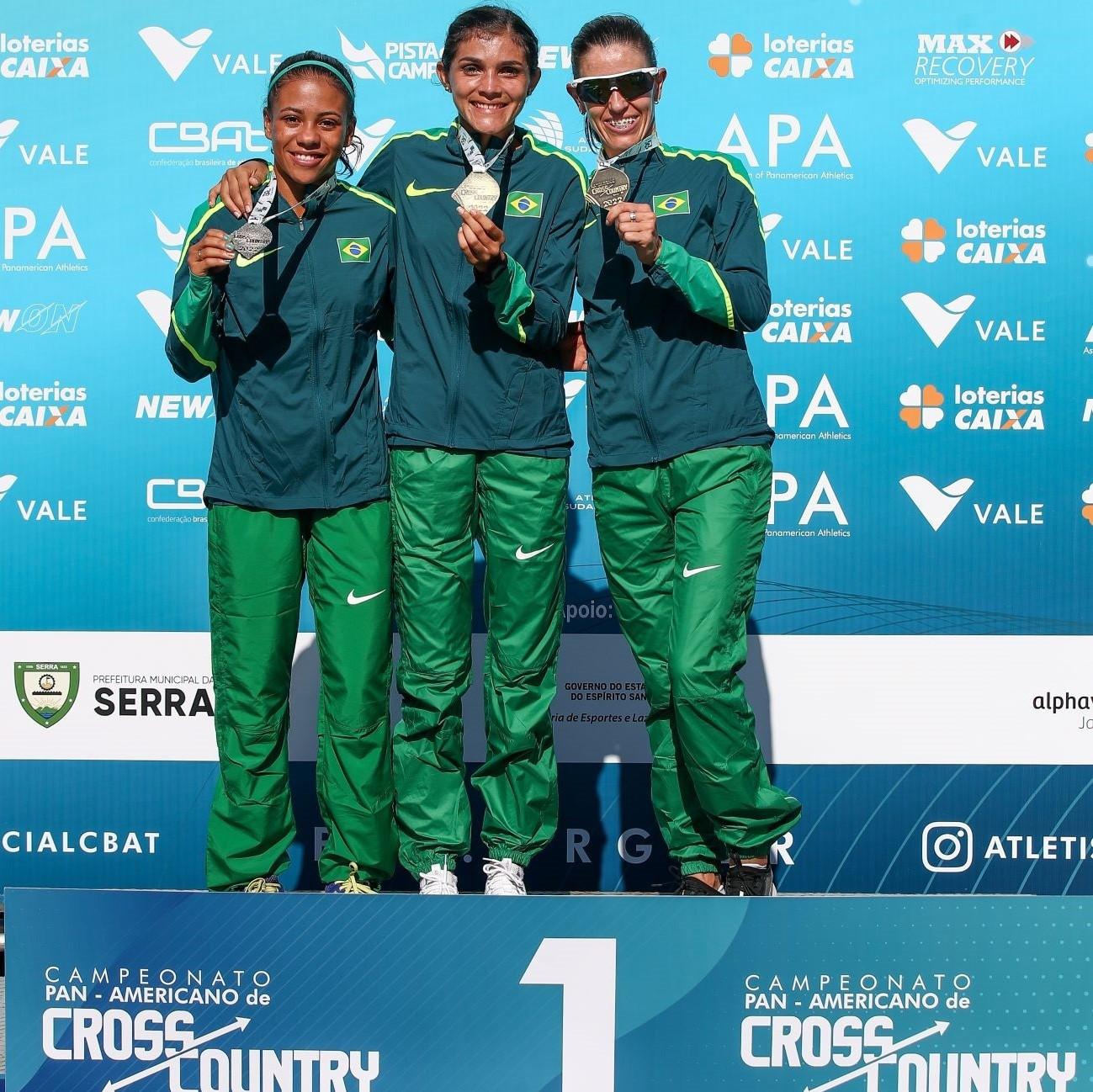 Brazil claimed a clean sweep in the women's 10 kilometres race at the Pan American Cross Country Championships in Serra ©CBAt/Wagner Carmo 