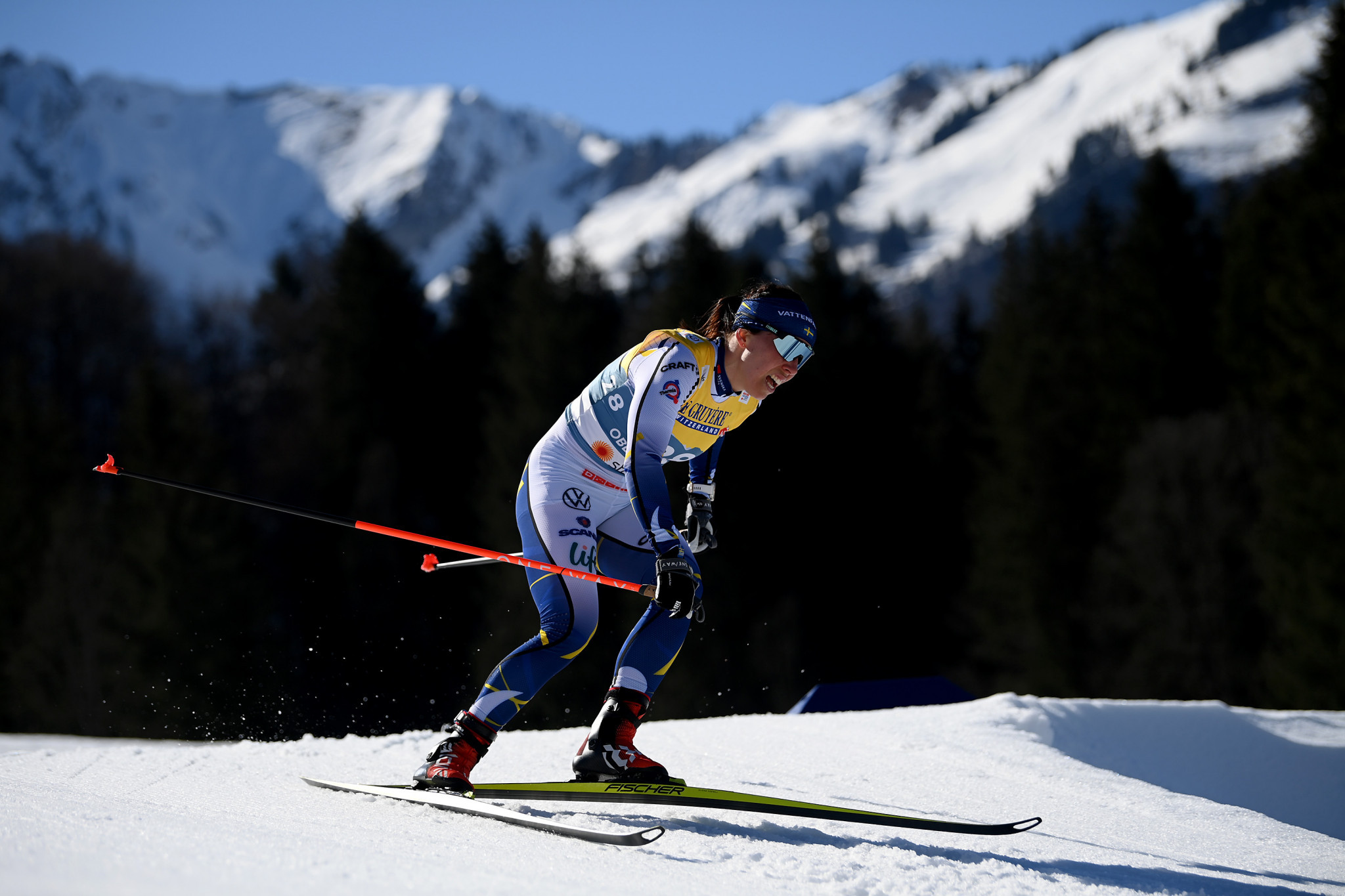 Charlotte Kalla competed in 35 World Championship races, only finishing outside the top ten on four occasions ©Getty Images
