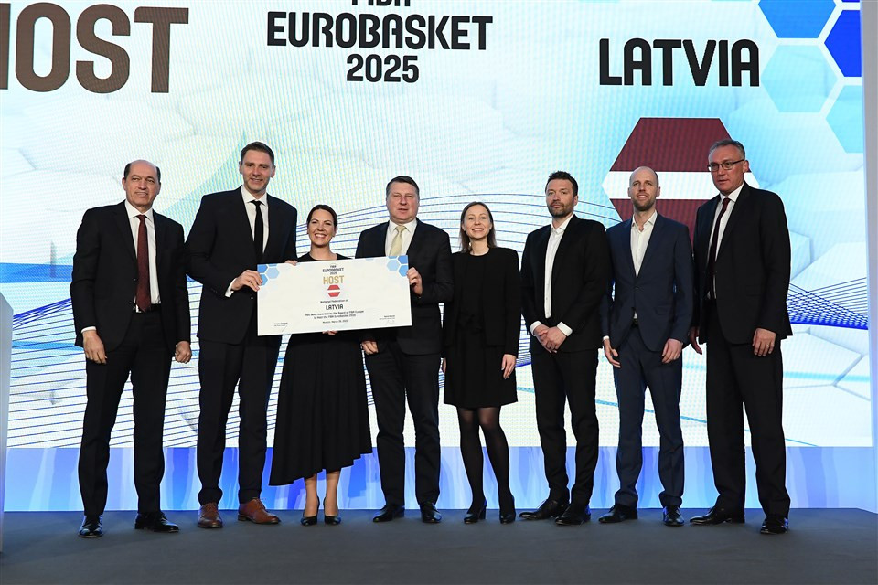 Latvia, Cyprus and Finland have been named FIBA EuroBasket 2025 hosts ©fiba.basketball