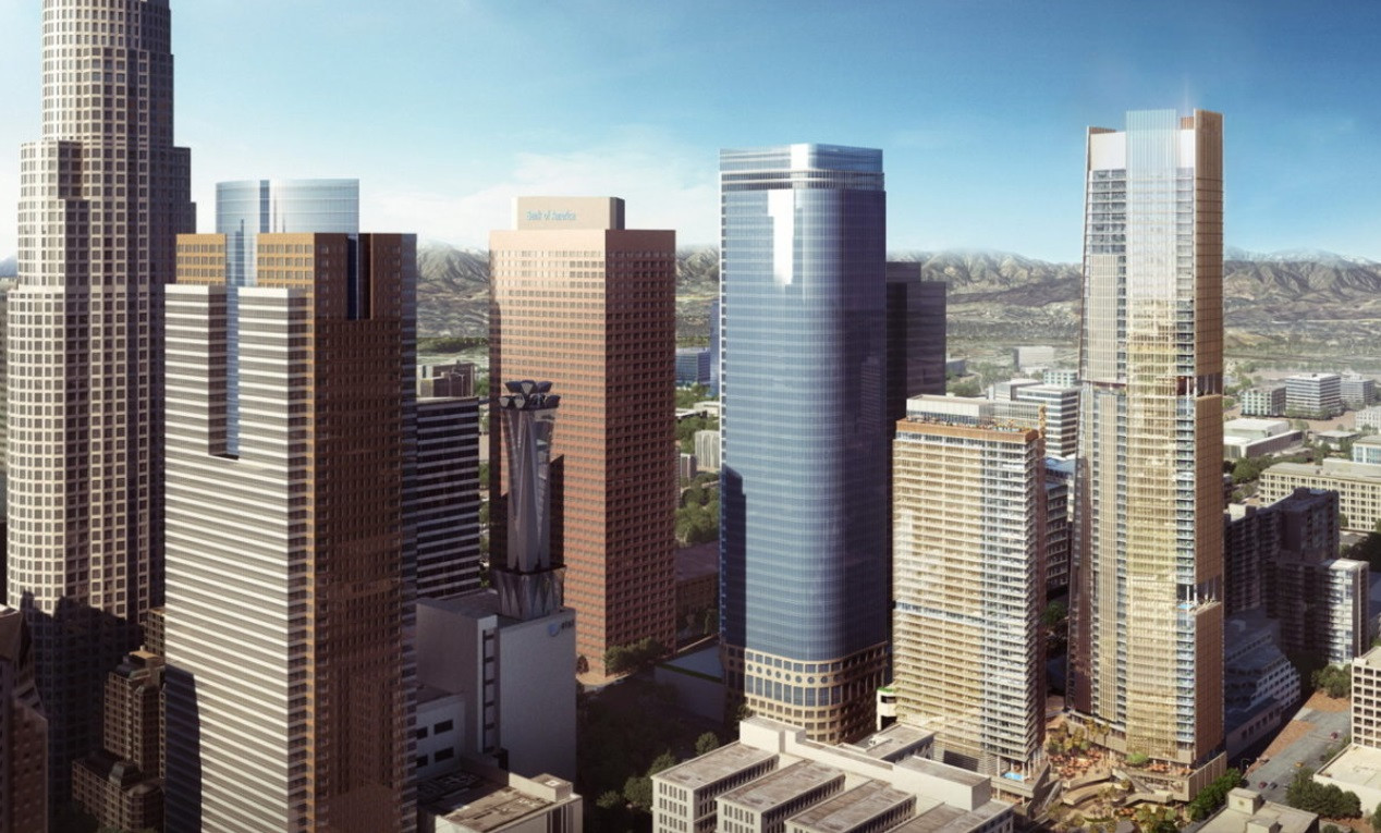  The $1.6 billion 63-story tower at Angels Landing would become the third-tallest building in Los Angeles in time for the 2028 Olympic and Paralympic Games ©Handel Architects