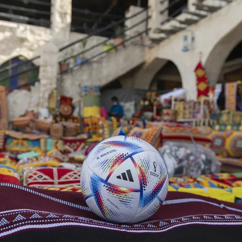 Qatar 2022's FIFA World Cup ball enters the field