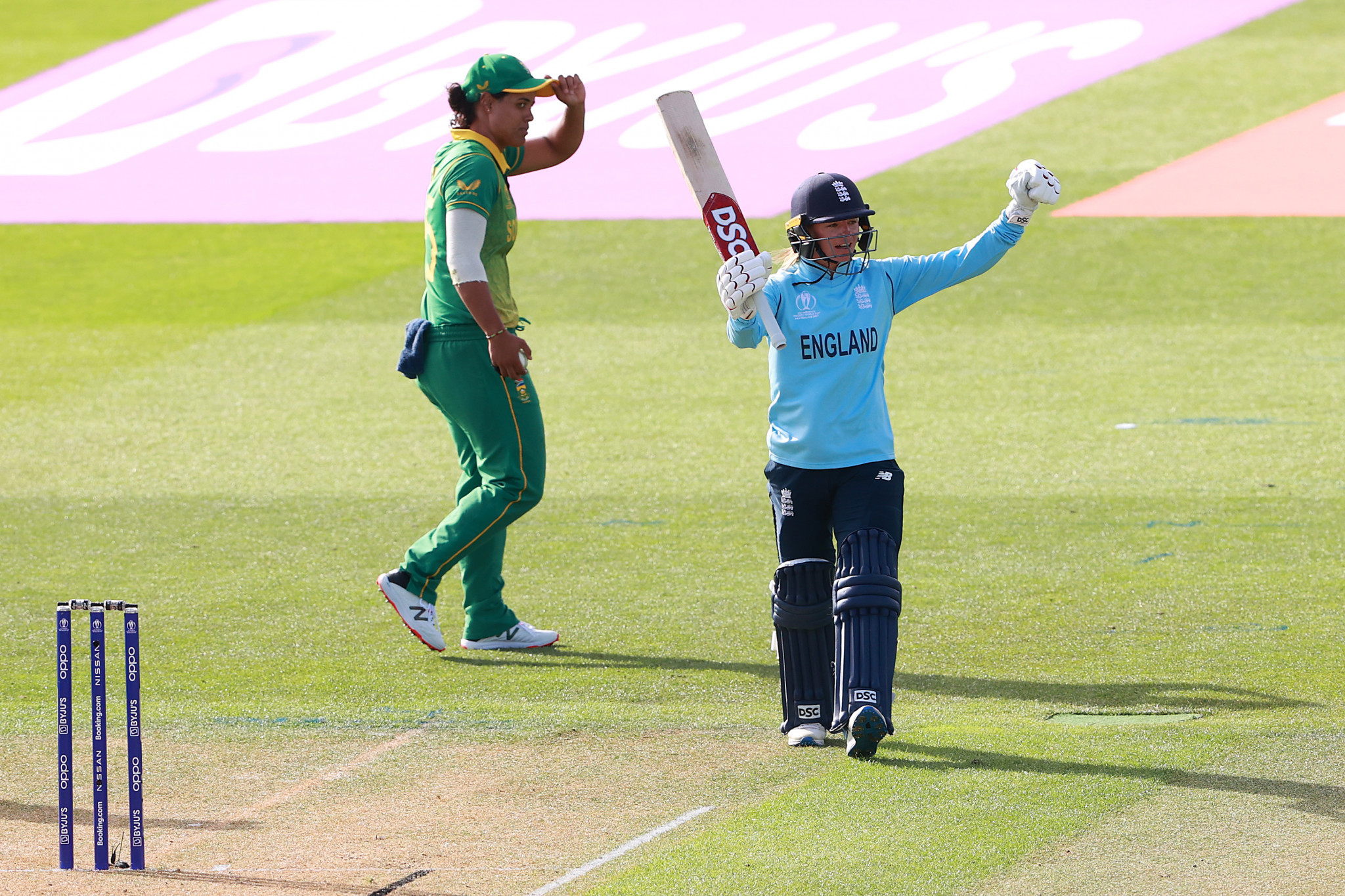 Danni Wyatt, right, scored a century as England thrashed South Africa ©Getty Images 