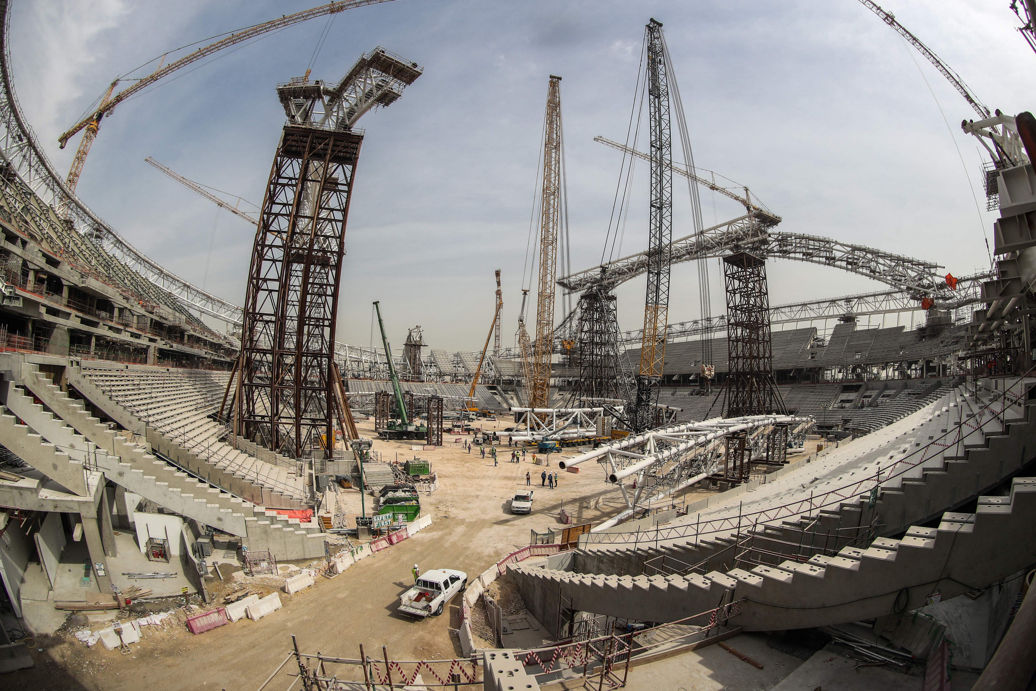 The construction of six new permanent stadiums for the event have generated a carbon footprint eight times greater than FIFA’s estimate ©Getty Images