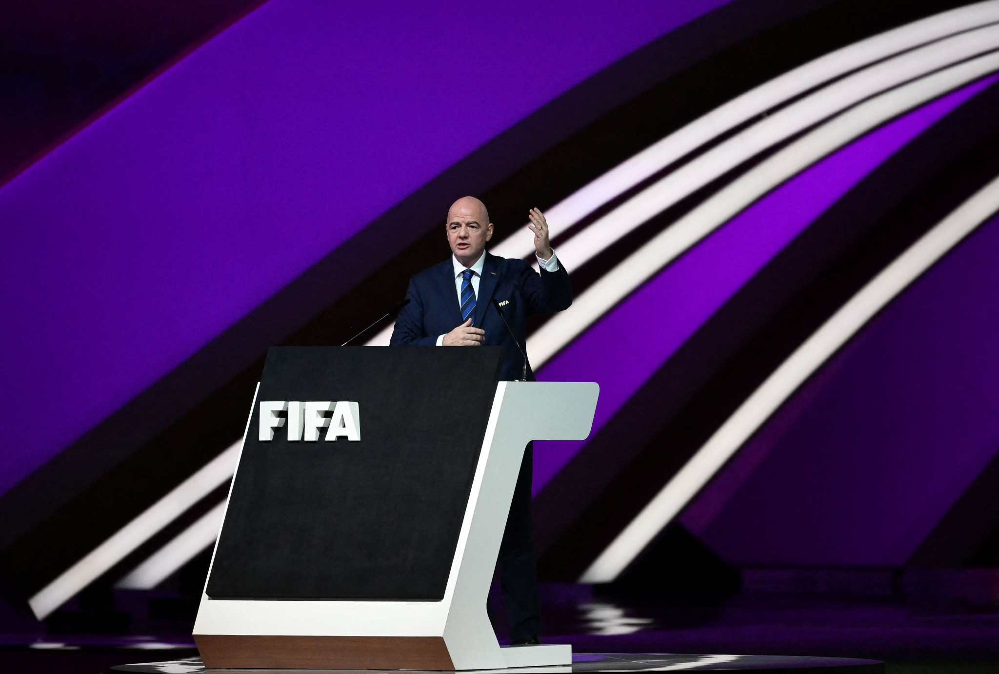 Gianni Infantino is seeking a third term as FIFA President and now has CONMEBOL's backing ©Getty Images