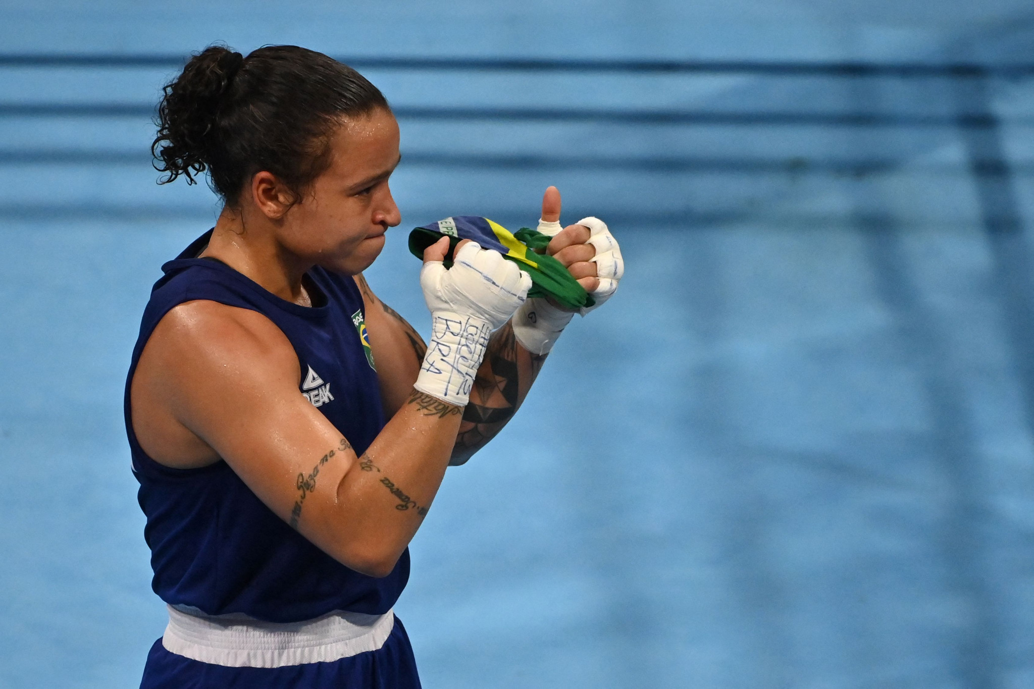 Tokyo 2020 silver medallist Beatriz Ferreira of Brazil claimed gold in the women's lightweight category at the AMBC Elite Boxing Championships ©Getty Images