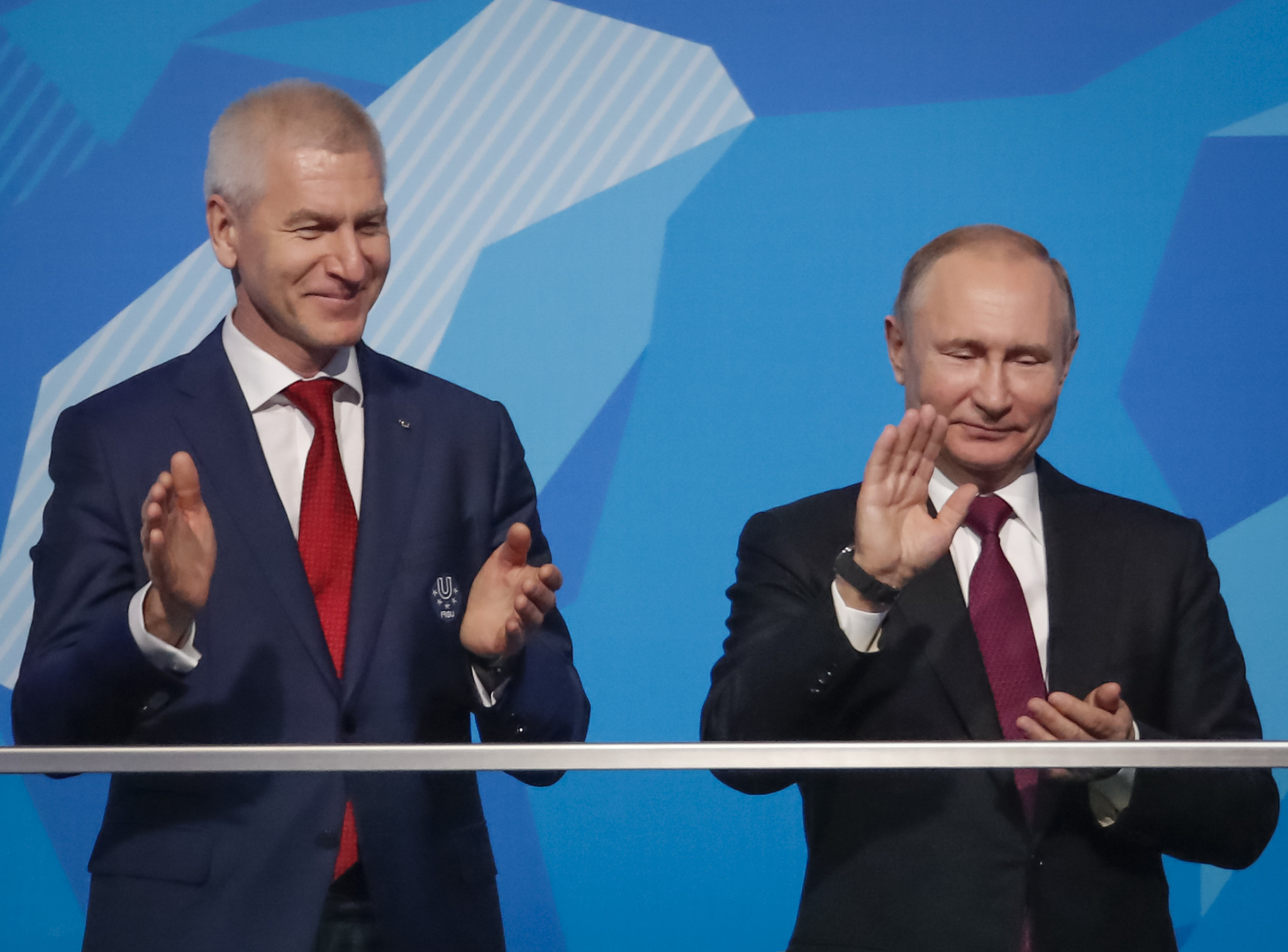 The US Department of State has imposed sanctions on several Russian politicians linked to President Vladimir Putin, right, including Oleg Matytsin, left, appointed Sports Minister in January 2020 ©Getty Images