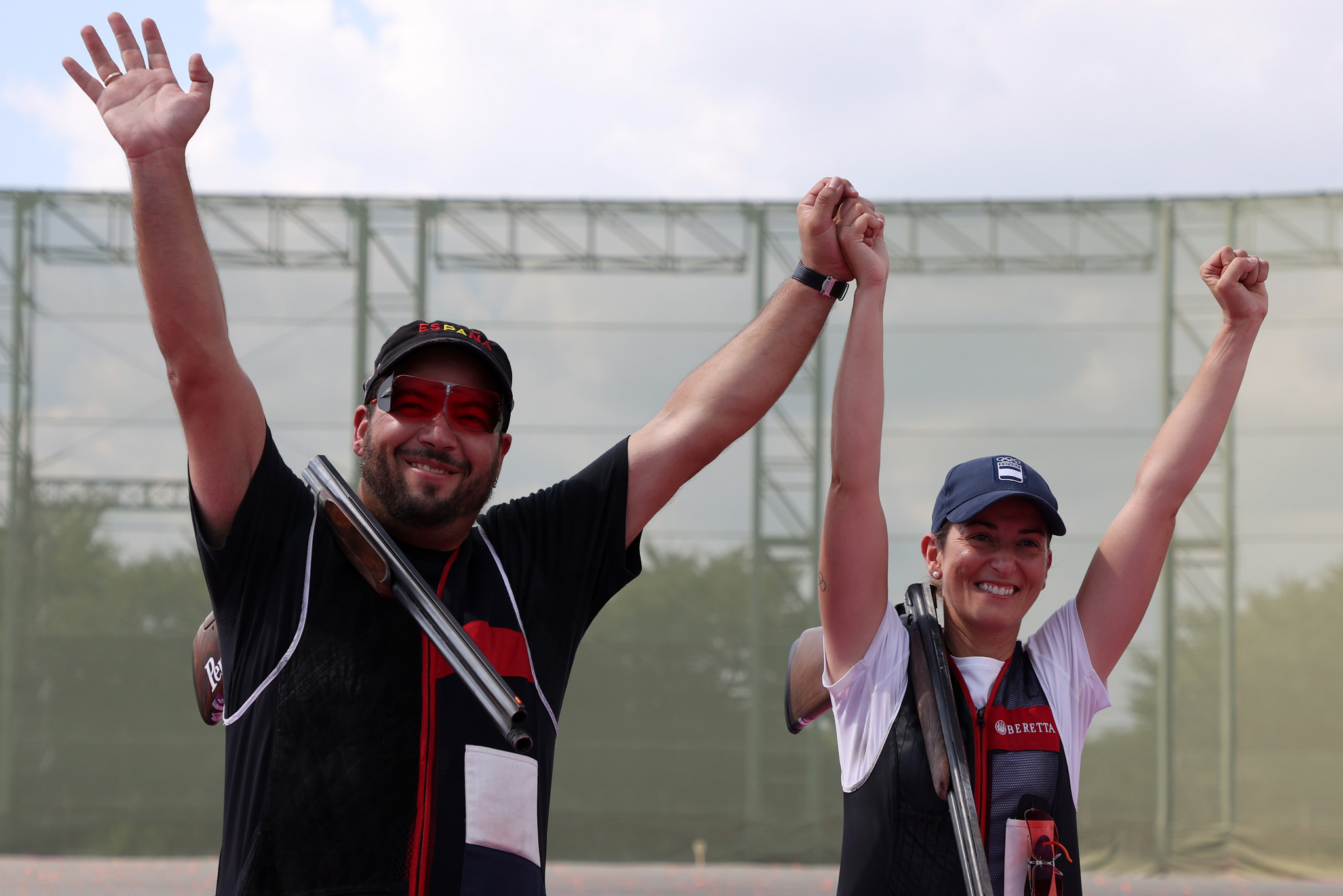 Alberto Fernández and Fátima Gálvez took the trap mixed team gold medal at the ISSF Shotgun World Cup ©Getty Images